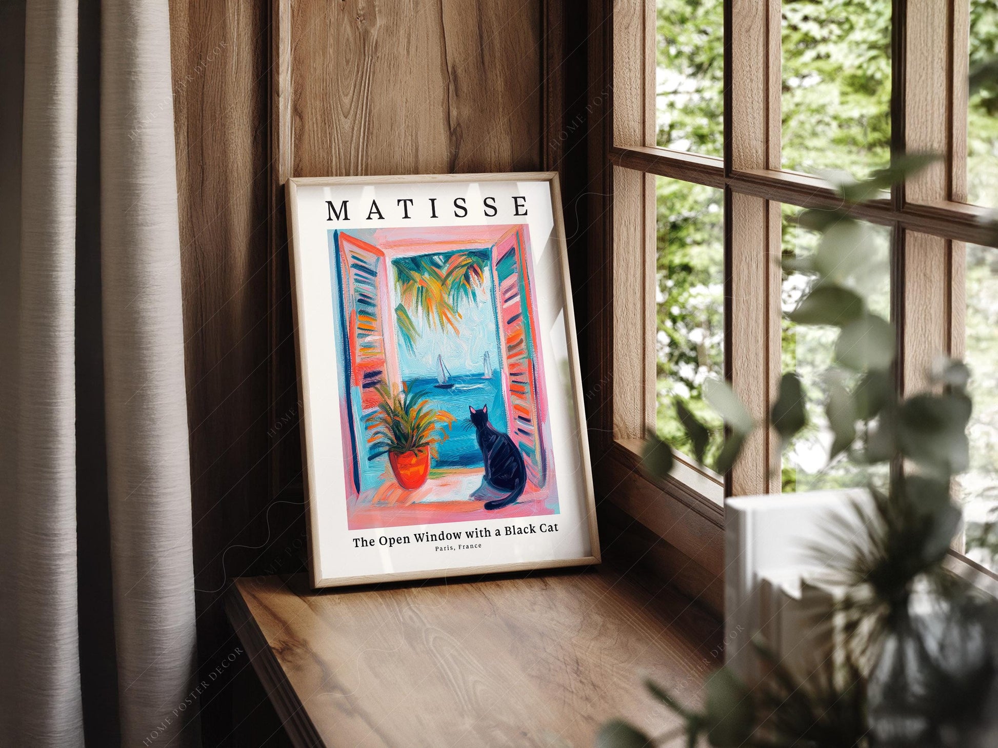 Matisse The Open Window with a Black Cat Print – museum quality art print