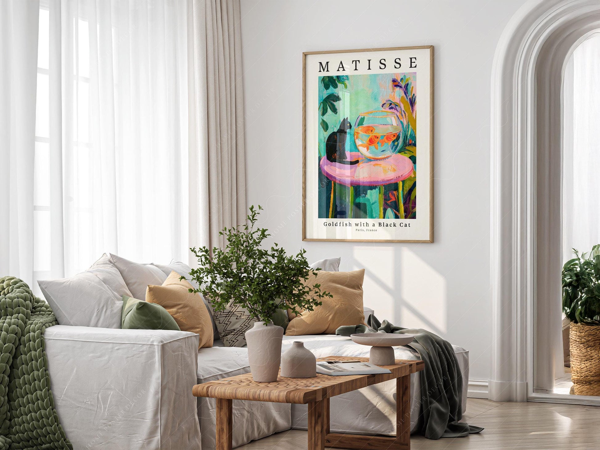 Henri Matisse Goldfish with a Black Cat Print – archival paper art print