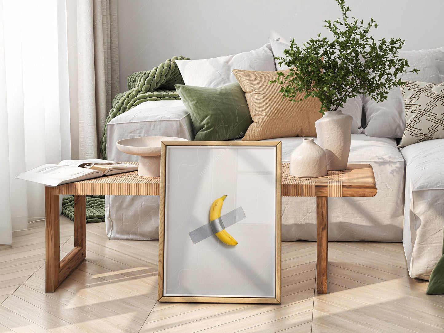 Banana Duct Tape Art Print – Comedian Conceptual Wall – archival paper art print