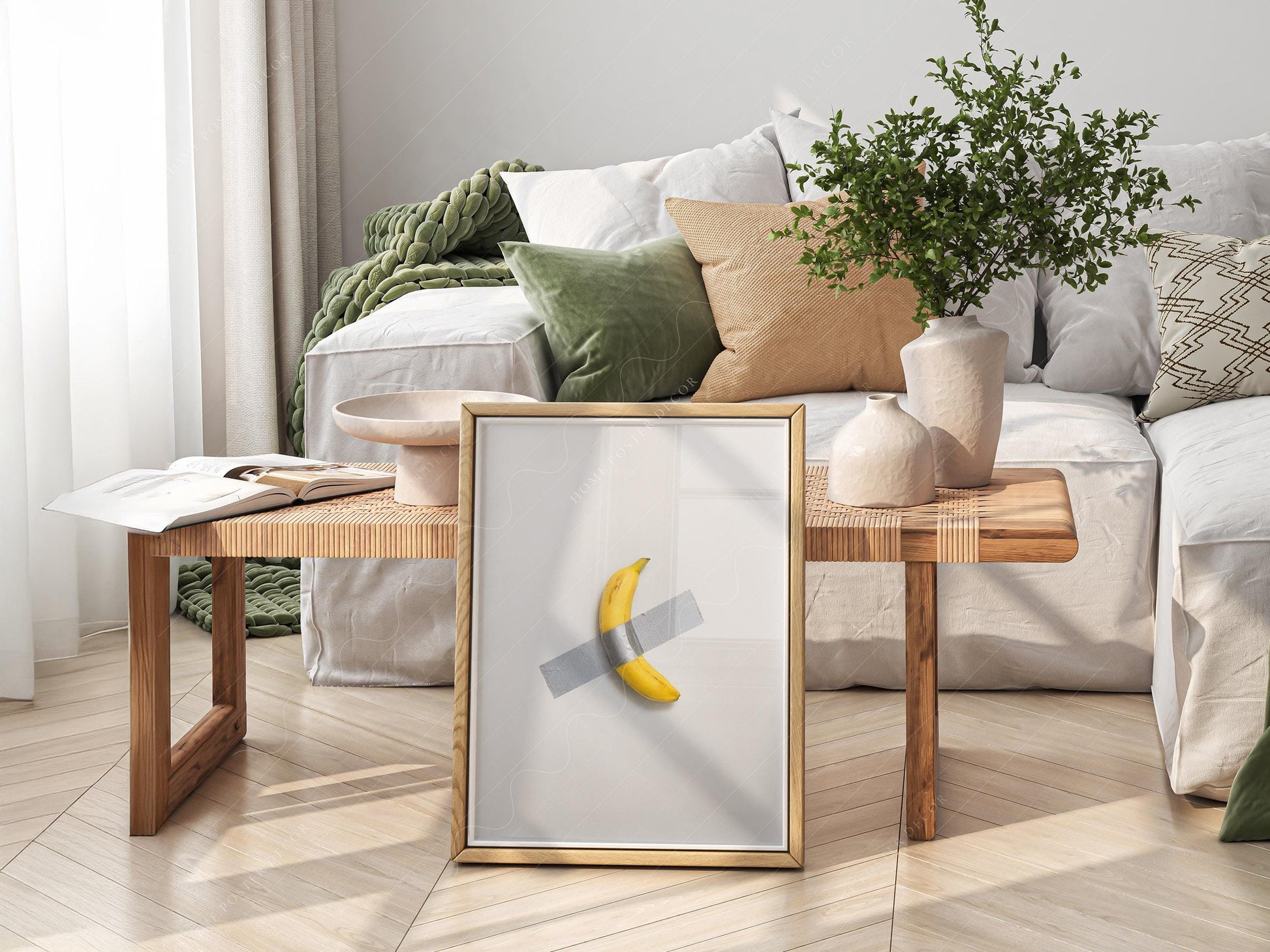 Banana Duct Tape Art Print – Comedian Conceptual Wall – archival paper art print
