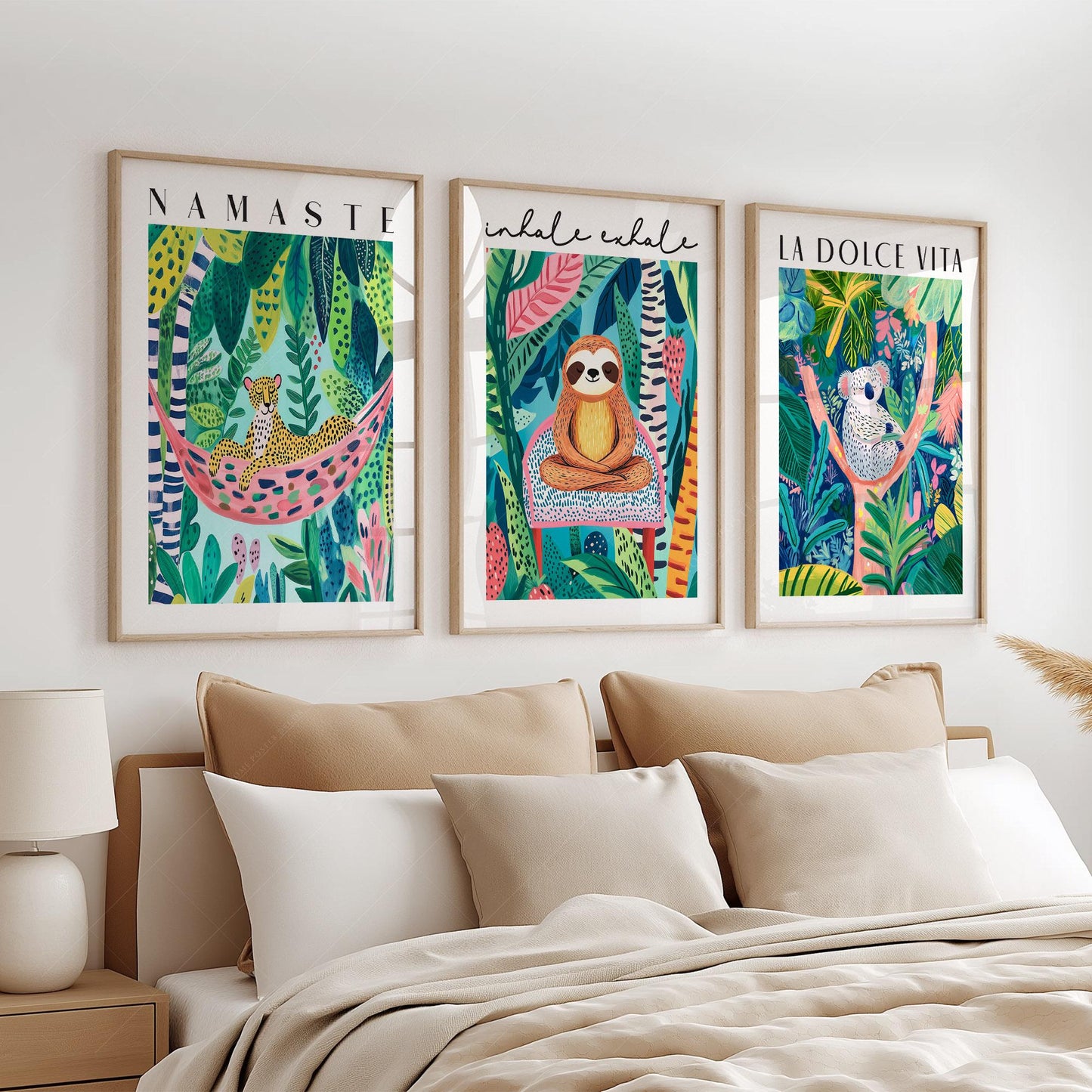 Jungle Animal Prints Set of 3 – Colorful Kids Room – children's room art print