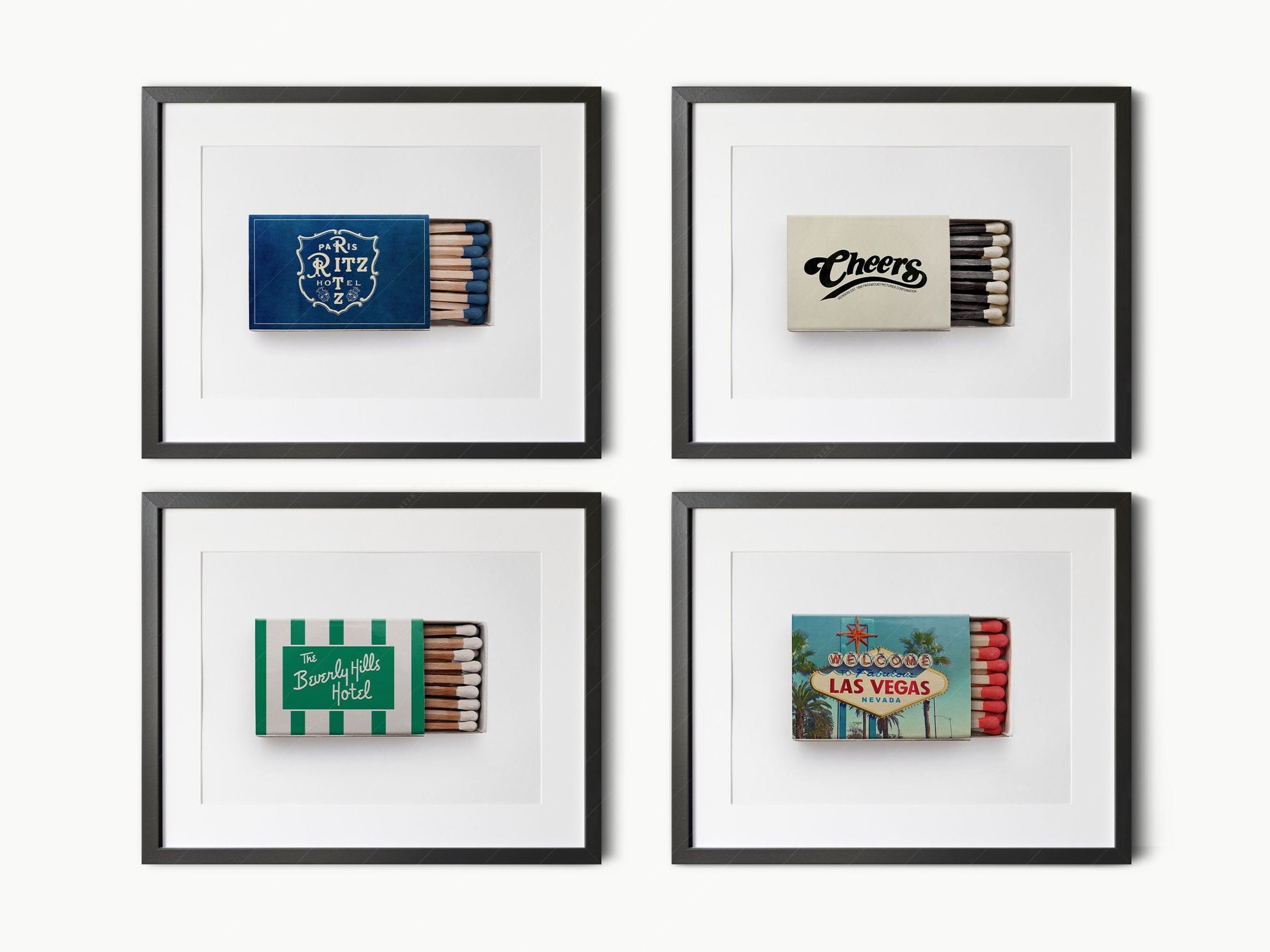 Personalized Matchbox Art Print – Custom Hotel – vintage matchbox poster print