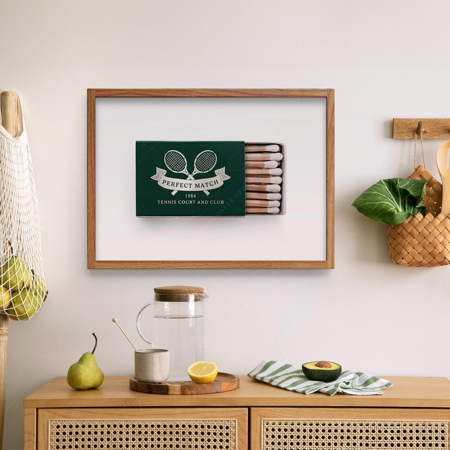 Vintage Tennis Club Matchbox Print – Preppy Sporting – classic matchbox series art print