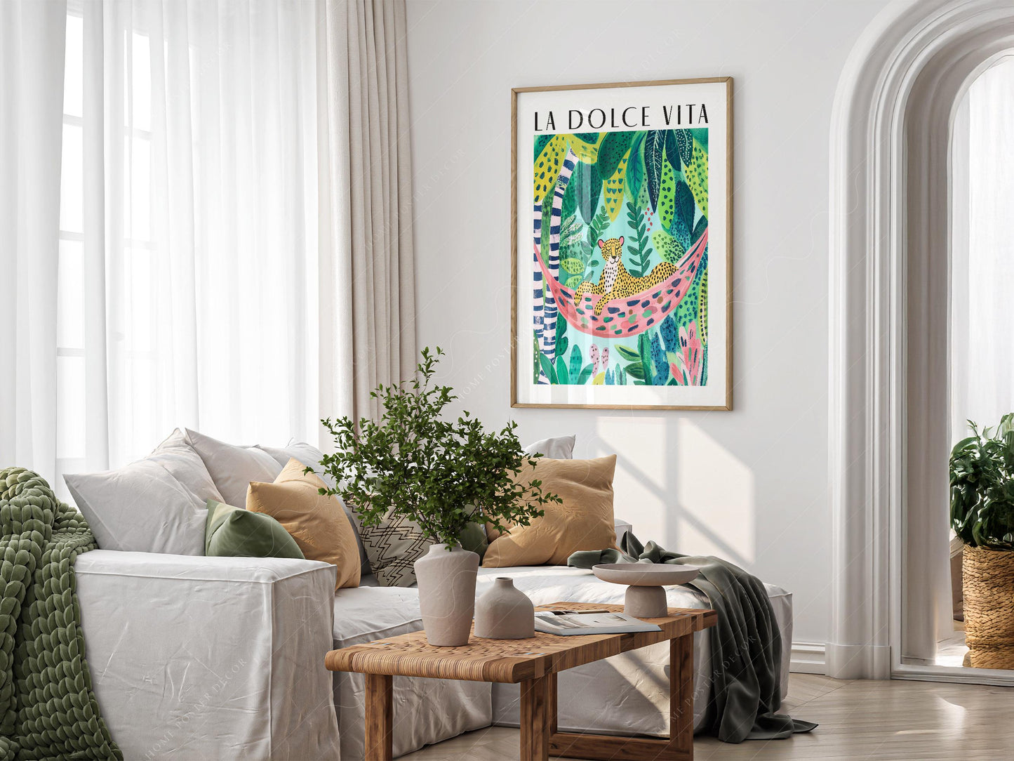 La Dolce Vita Leopard Jungle Print – Maximalist – art print for baby shower gift