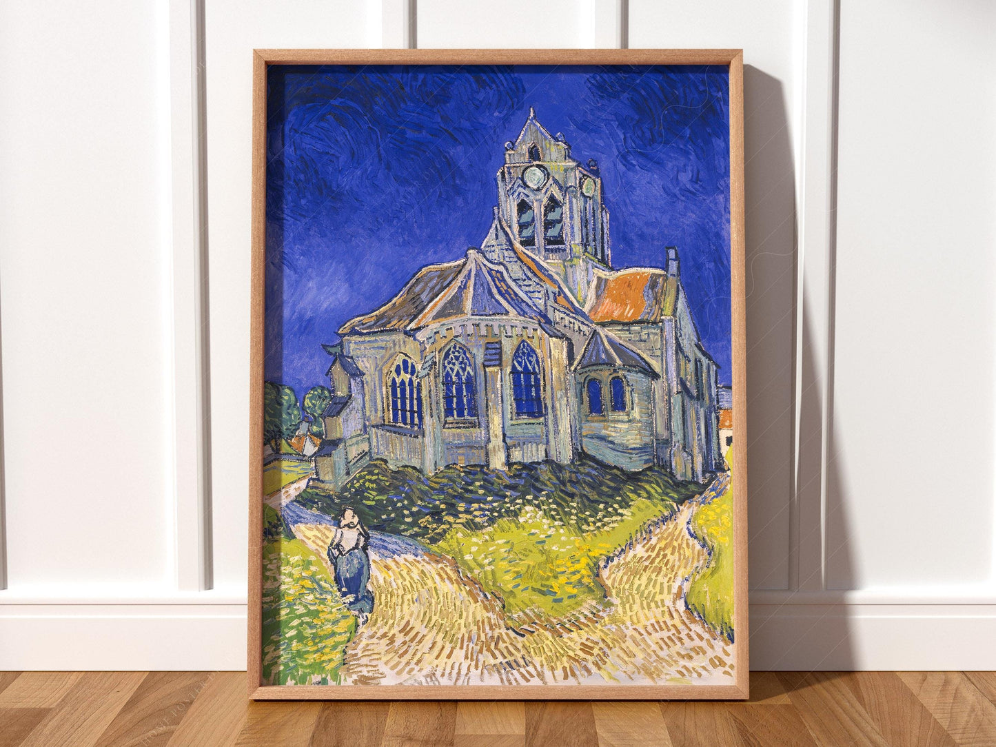Van Gogh The Church at Auvers Art Print – Famous – fine art print wall decor