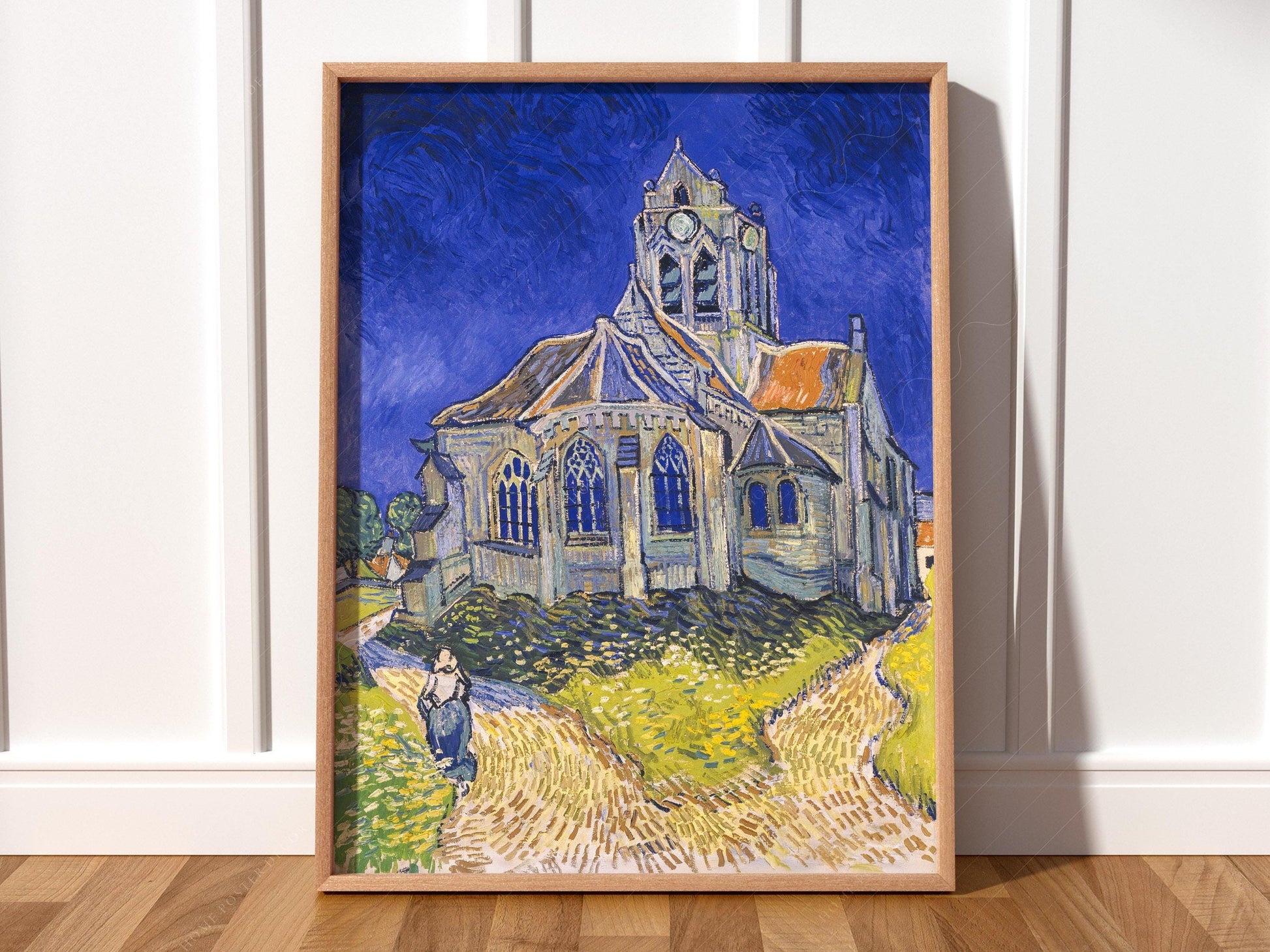 Van Gogh The Church at Auvers Art Print – Famous – fine art print wall decor