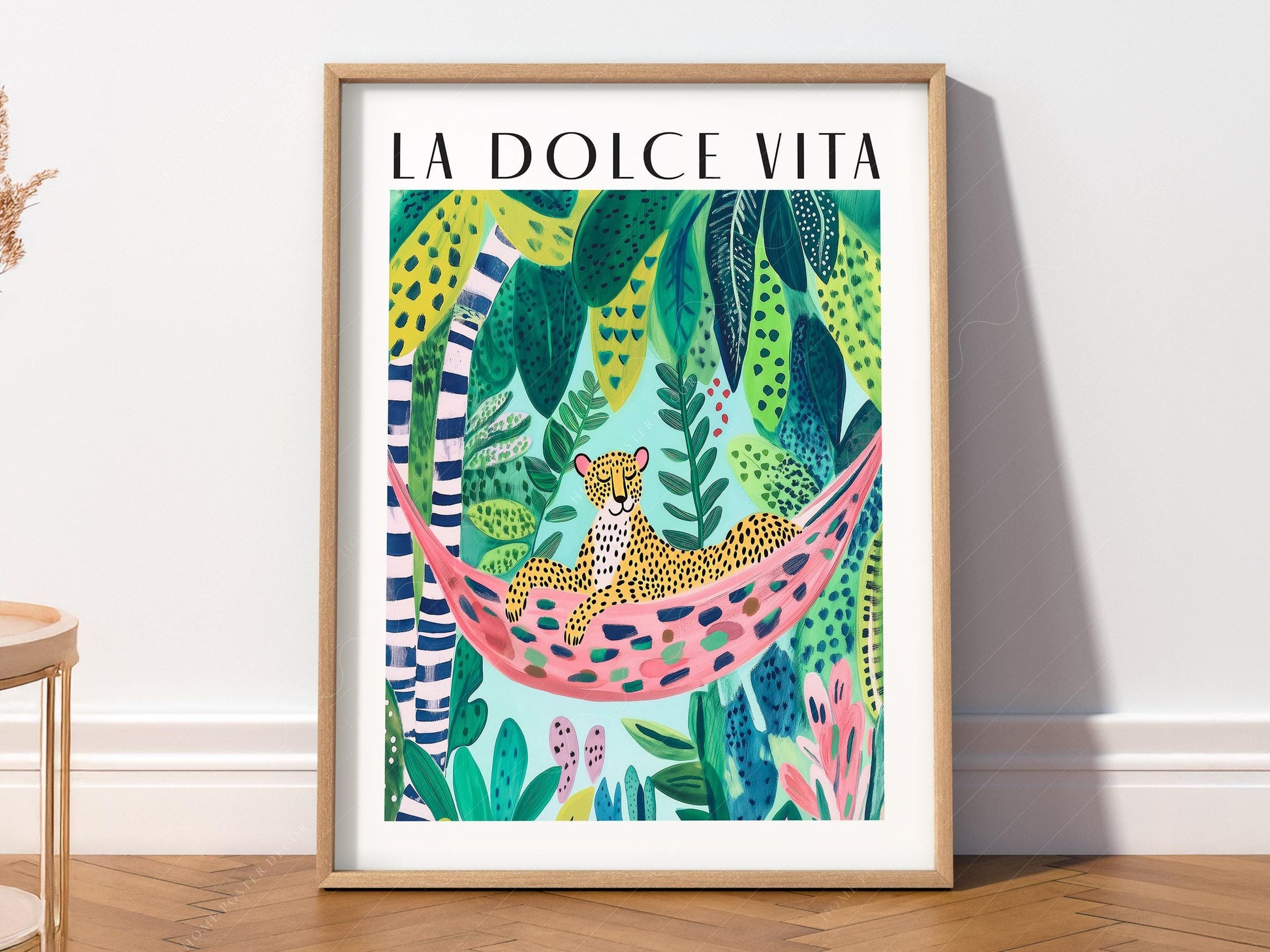 La Dolce Vita Leopard Jungle Print – Maximalist – nursery wall art for baby room