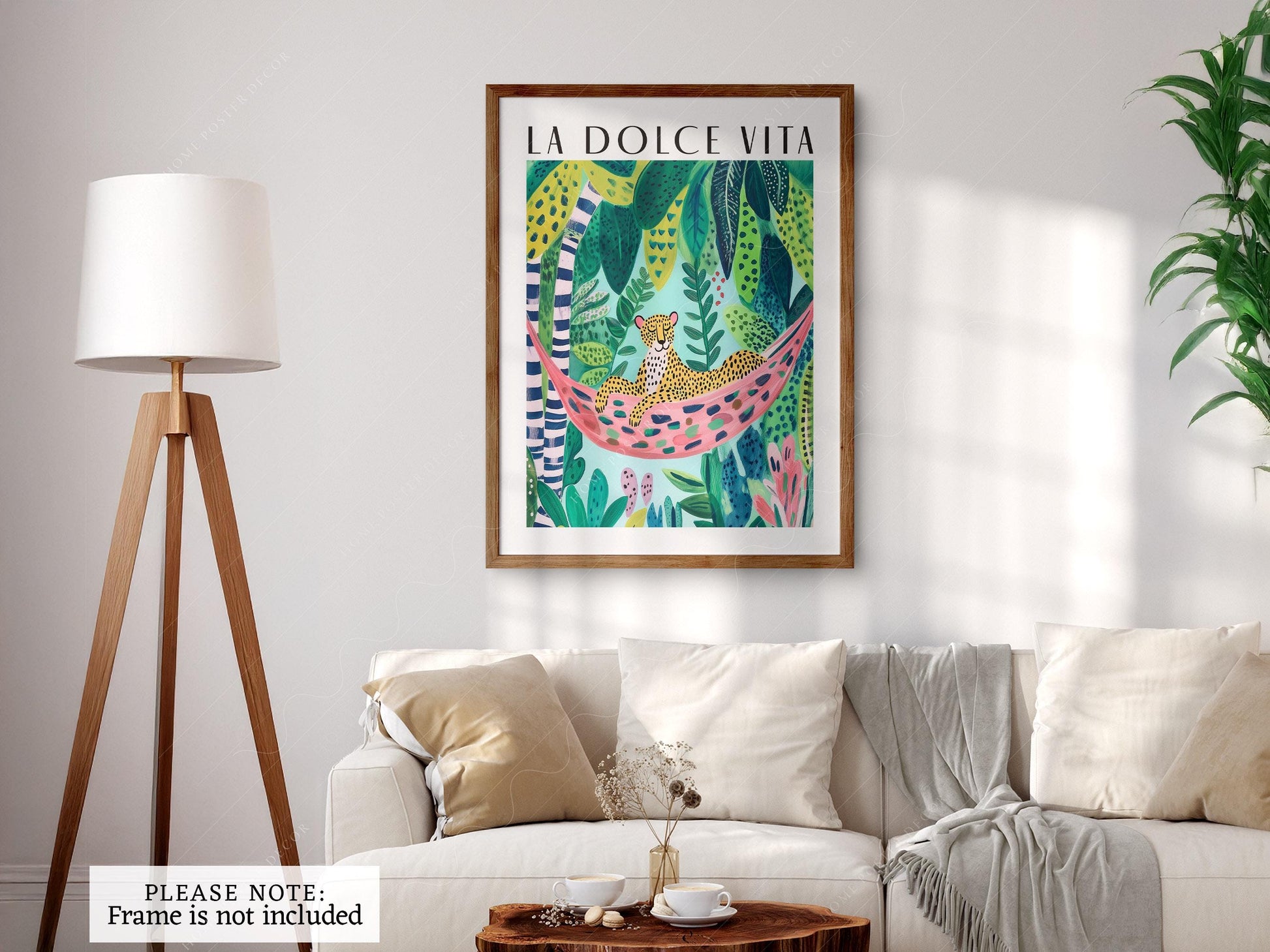 La Dolce Vita Leopard Jungle Print – Maximalist – children's room art print