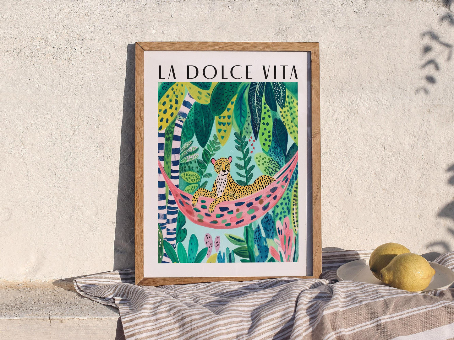 La Dolce Vita Leopard Jungle Print – Maximalist – playful nursery poster print