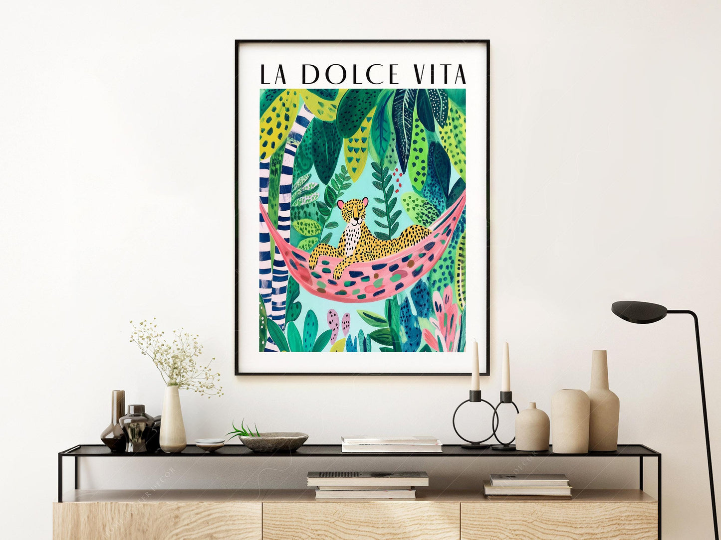La Dolce Vita Leopard Jungle Print – Maximalist – whimsical kids room decor
