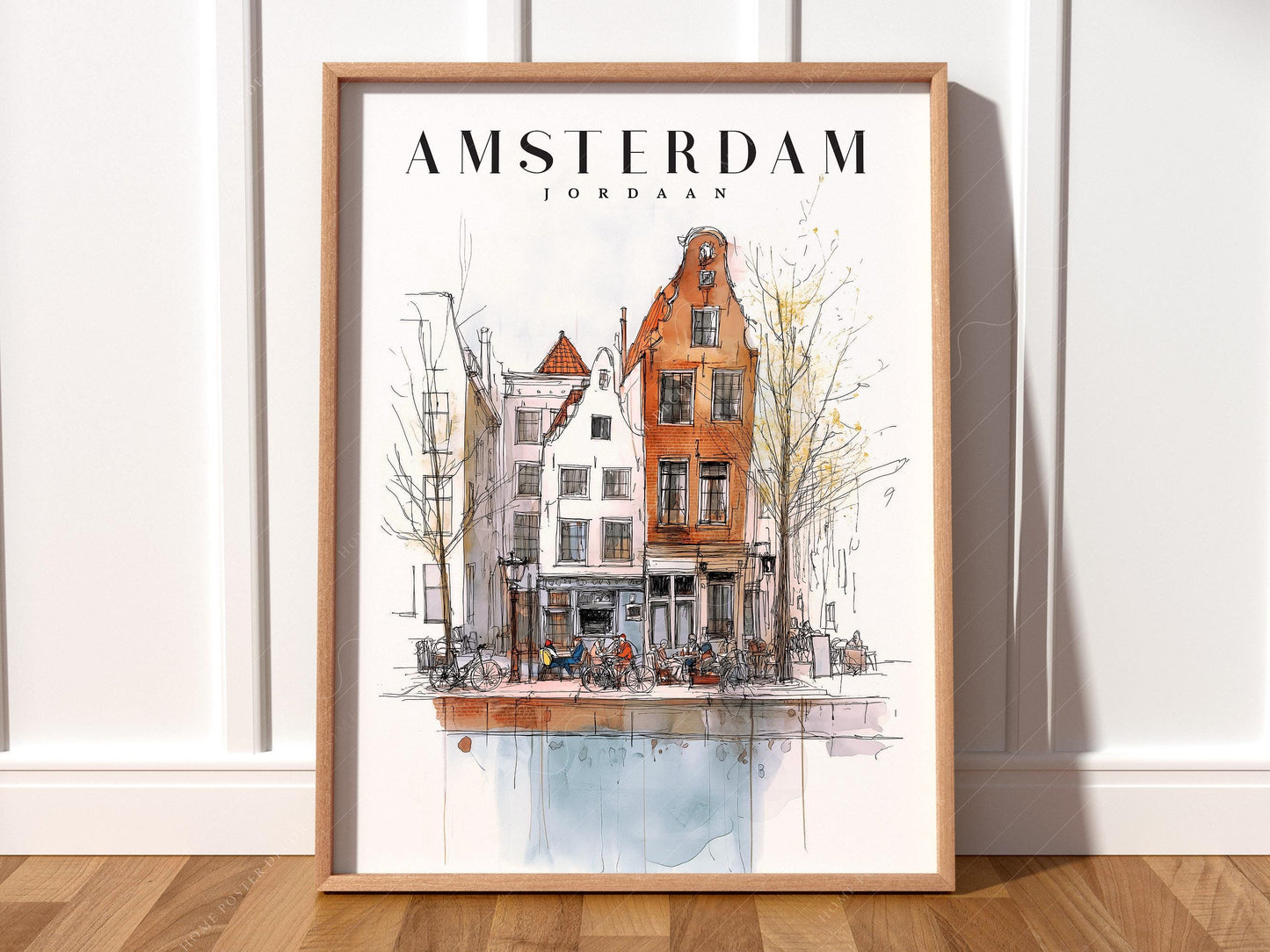 Amsterdam Jordaan Neighborhood Art Print – Dutch – museum quality art print