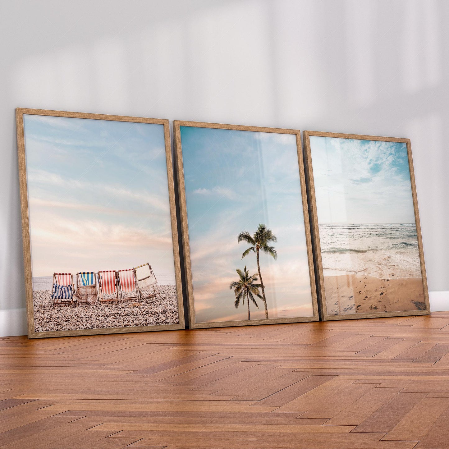 Beach Wall Art Set of 3 Prints – Coastal Ocean – fine art print wall decor