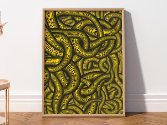 Yayoi Kusama Snakes Art Print – Japanese Contemporary – fine art print wall decor