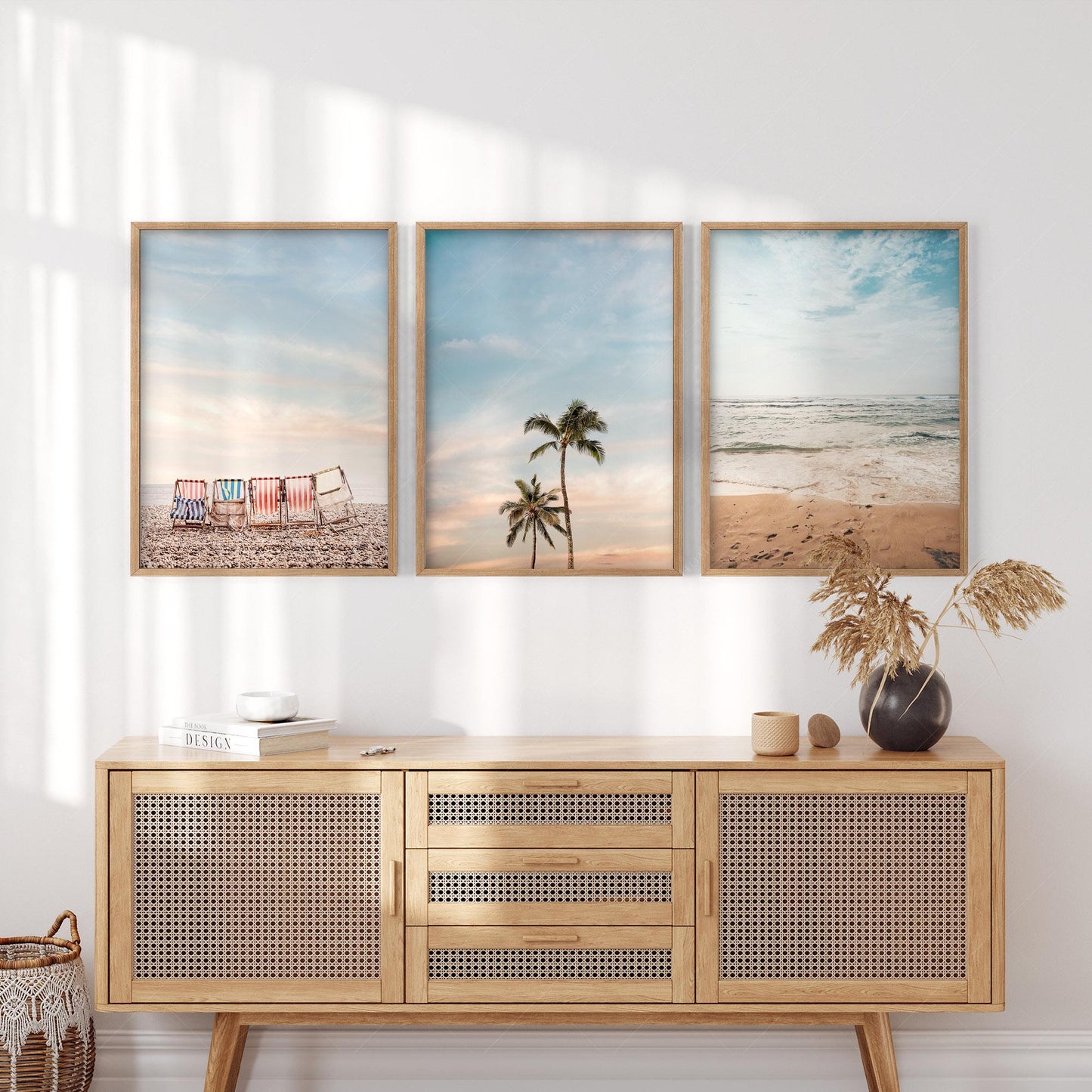 Beach Wall Art Set of 3 Prints – Coastal Ocean – classic art print reproduction