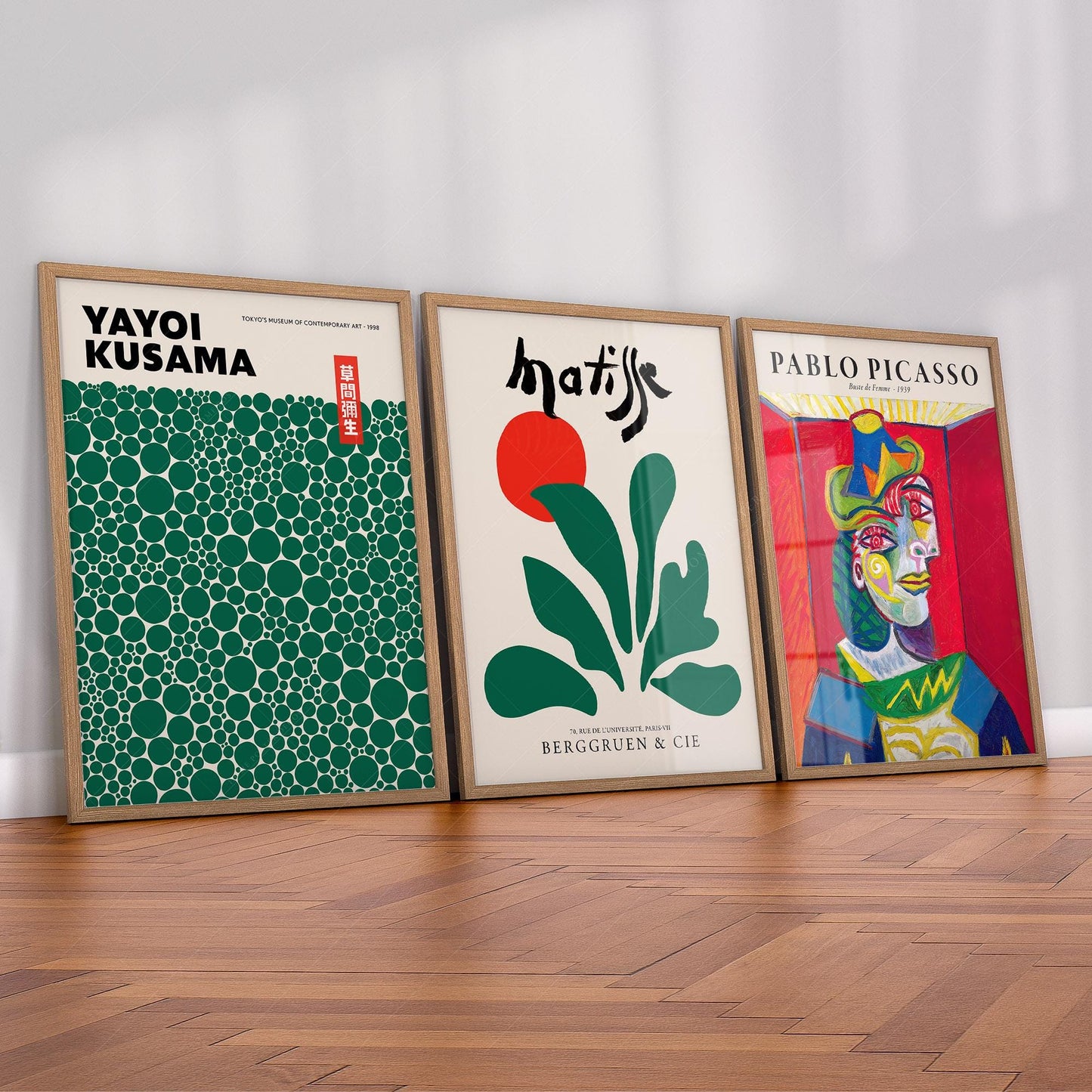Matisse Kusama Picasso Gallery Wall Set of 3 – Modern – exhibition poster wall art