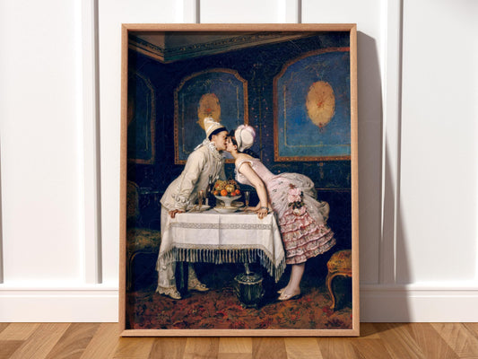 Auguste Toulmouche The Kiss Art Print – Romantic – museum quality art print