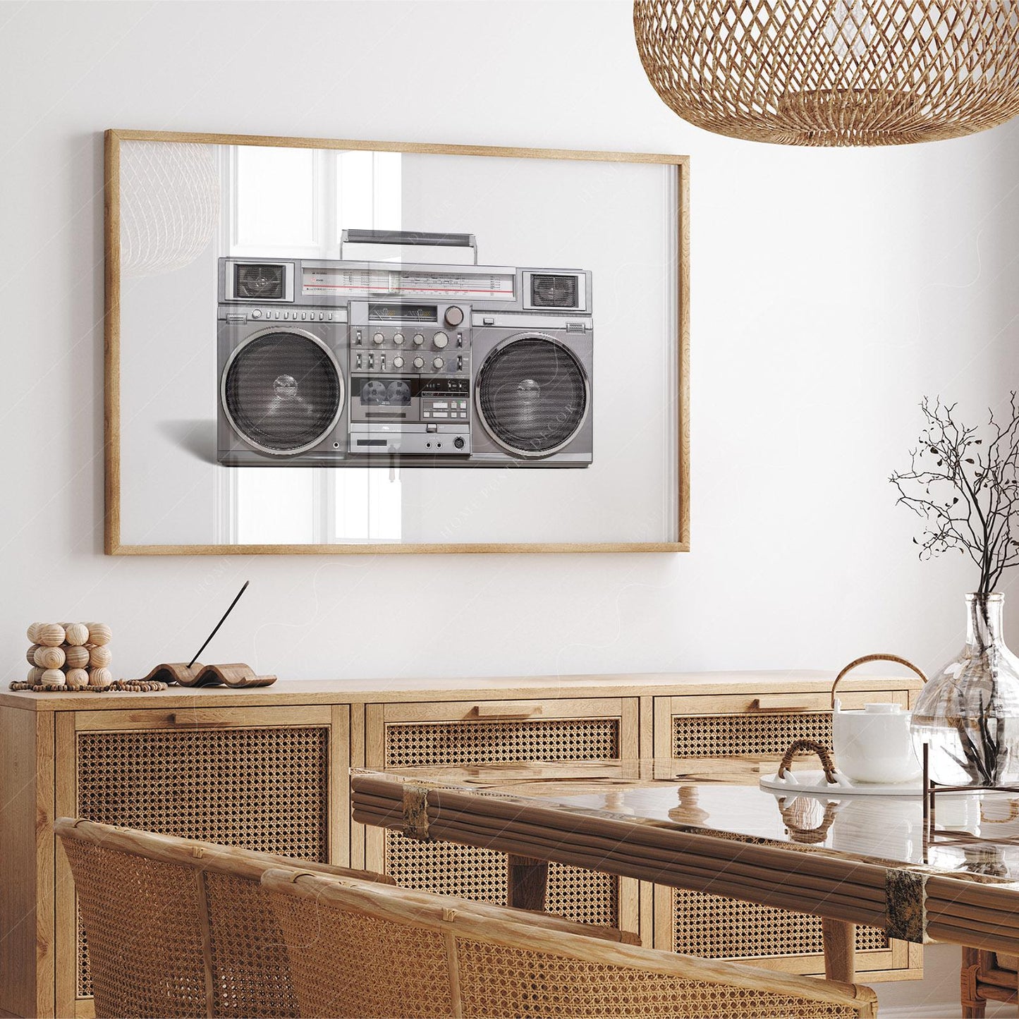 RC M90 Boombox Art Print – 80s Hip Hop Retro Music – museum quality art print