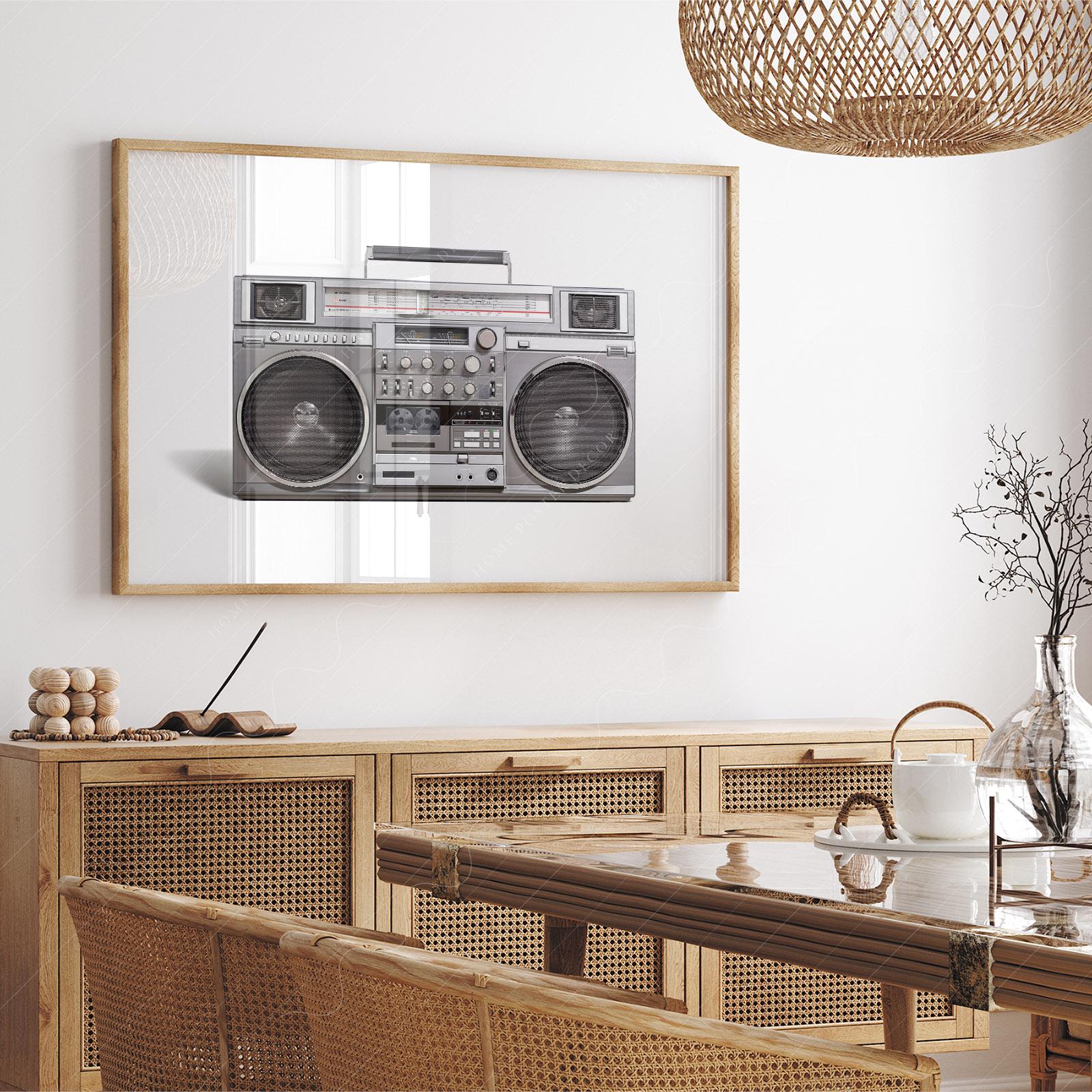 RC M90 Boombox Art Print – 80s Hip Hop Retro Music – museum quality art print