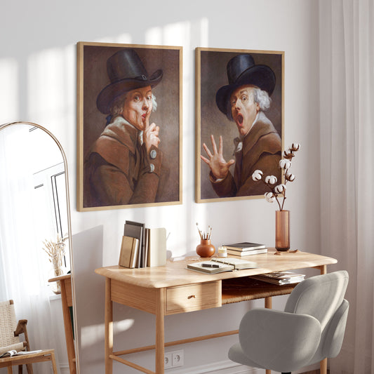 Joseph Ducreux Be Discreet & The Surprise Print Set – fine art print wall decor