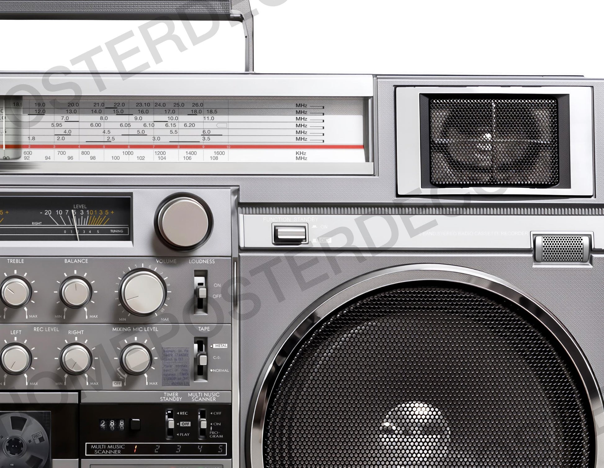 RC M90 Boombox Art Print – 80s Hip Hop Retro Music – fine art wall poster