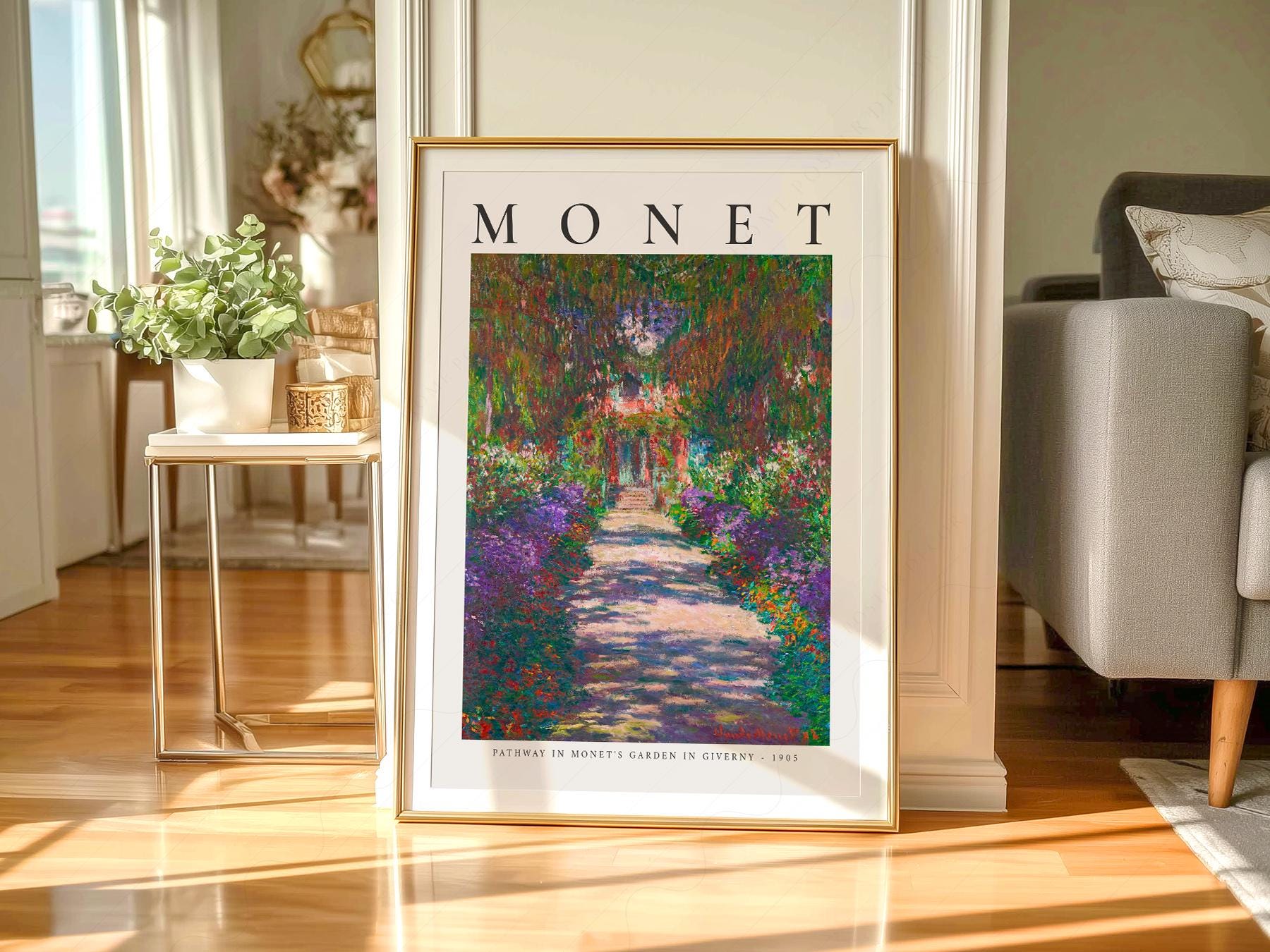 Claude Monet Pathway in Monet's Garden at Giverny – gallery wall art poster
