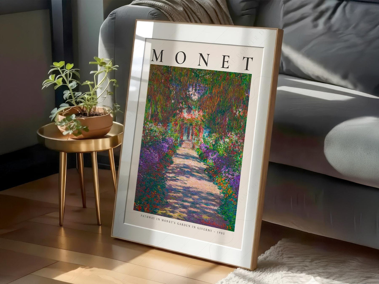 Claude Monet Pathway in Monet's Garden at Giverny – classic art print reproduction