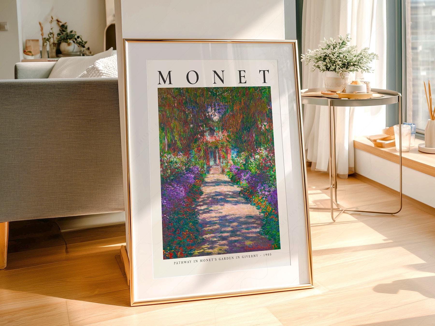 Claude Monet Pathway in Monet's Garden at Giverny – exhibition poster wall art