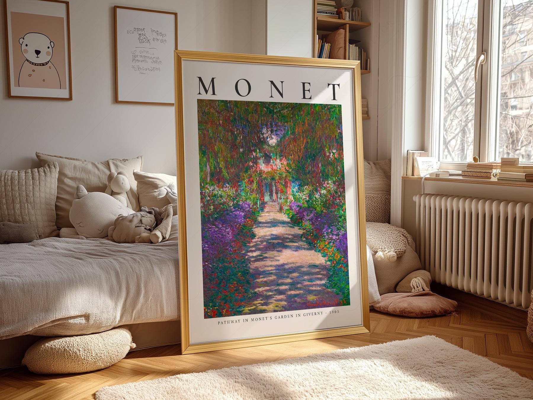 Claude Monet Pathway in Monet's Garden at Giverny – art poster for living room