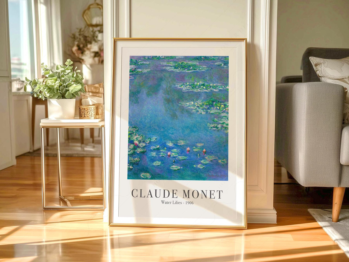 Claude Monet Water Lilies 1906 Art Print – Classic – gallery wall art poster