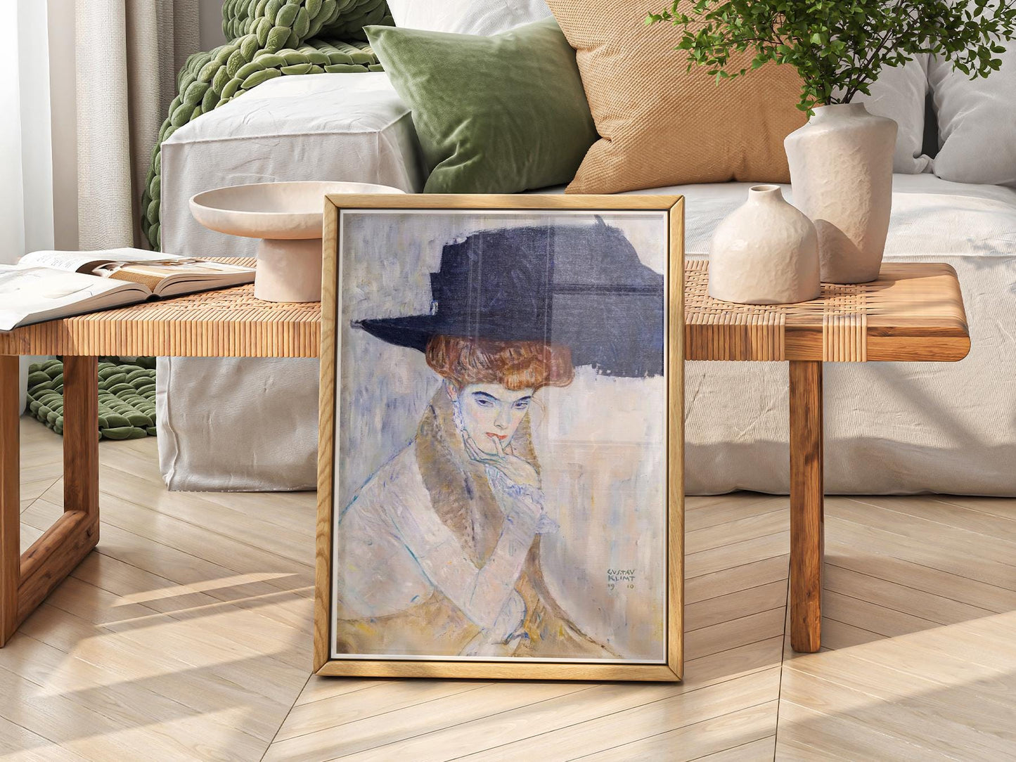 Gustav Klimt The Black Feather Hat Print – Elegant – high quality art print
