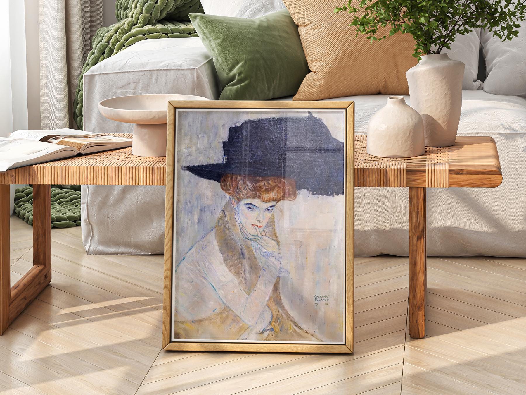 Gustav Klimt The Black Feather Hat Print – Elegant – high quality art print