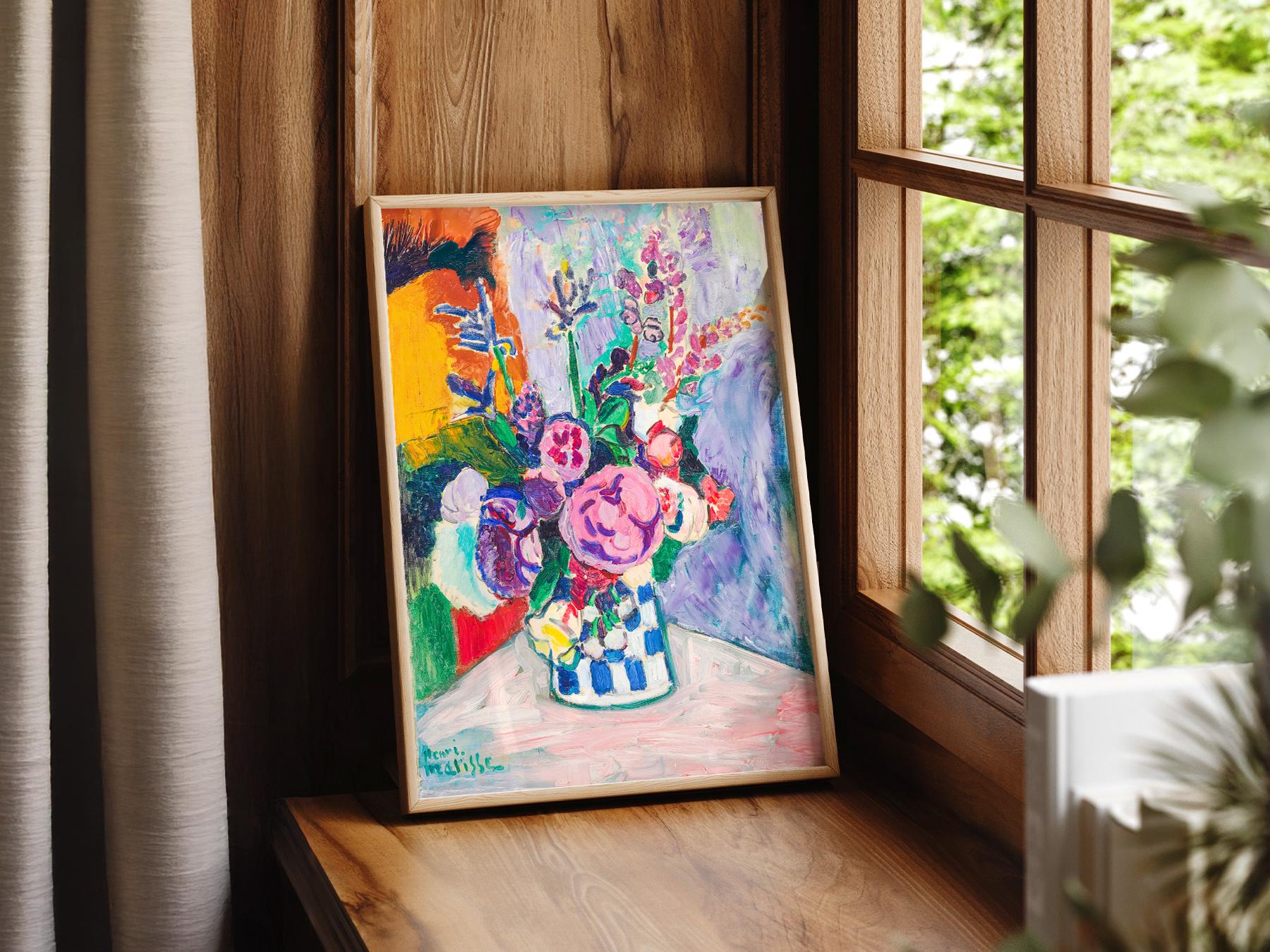 Henri Matisse Les Pivoines Art Print – Colorful Floral – fine art print wall decor