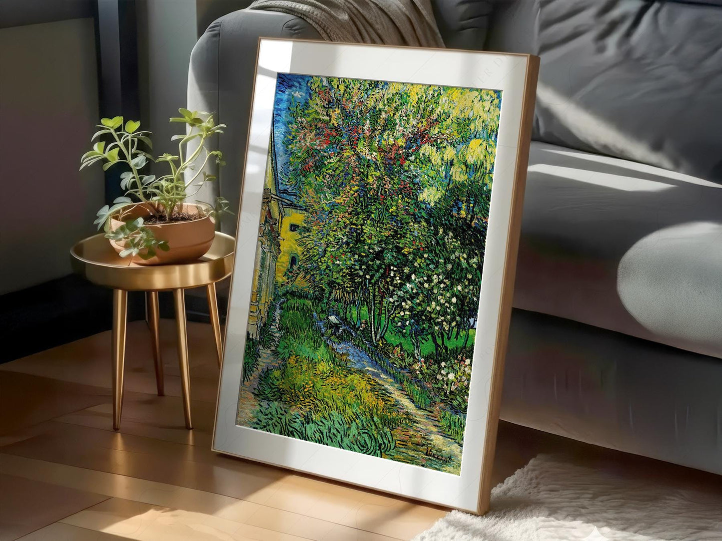 Van Gogh The Garden of the Asylum at Saint-Rémy Print – archival paper art print