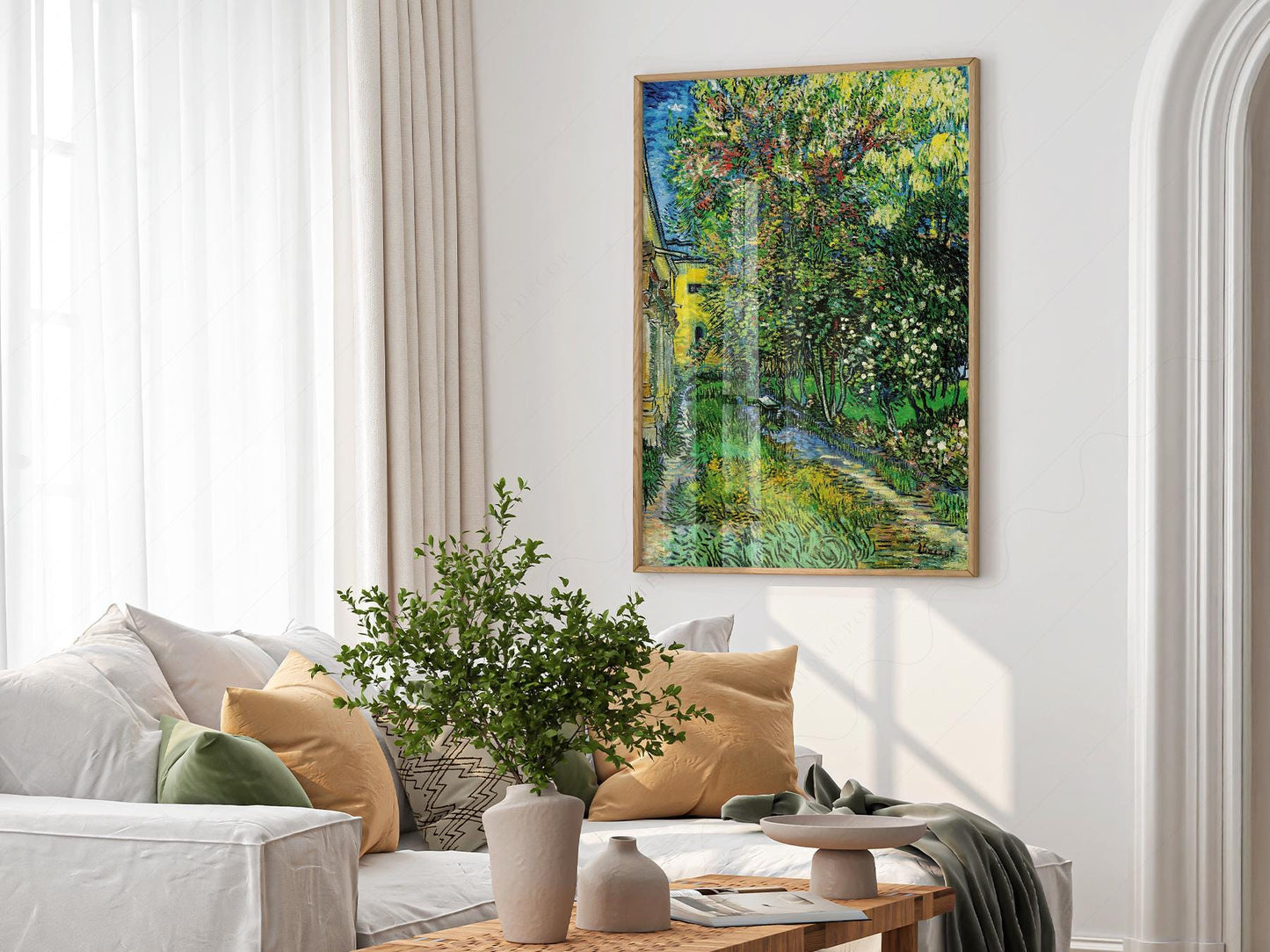 Van Gogh The Garden of the Asylum at Saint-Rémy Print – high quality art print