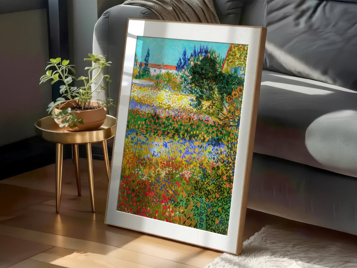 Vincent Van Gogh Flowering Garden Print – Famous – archival paper art print