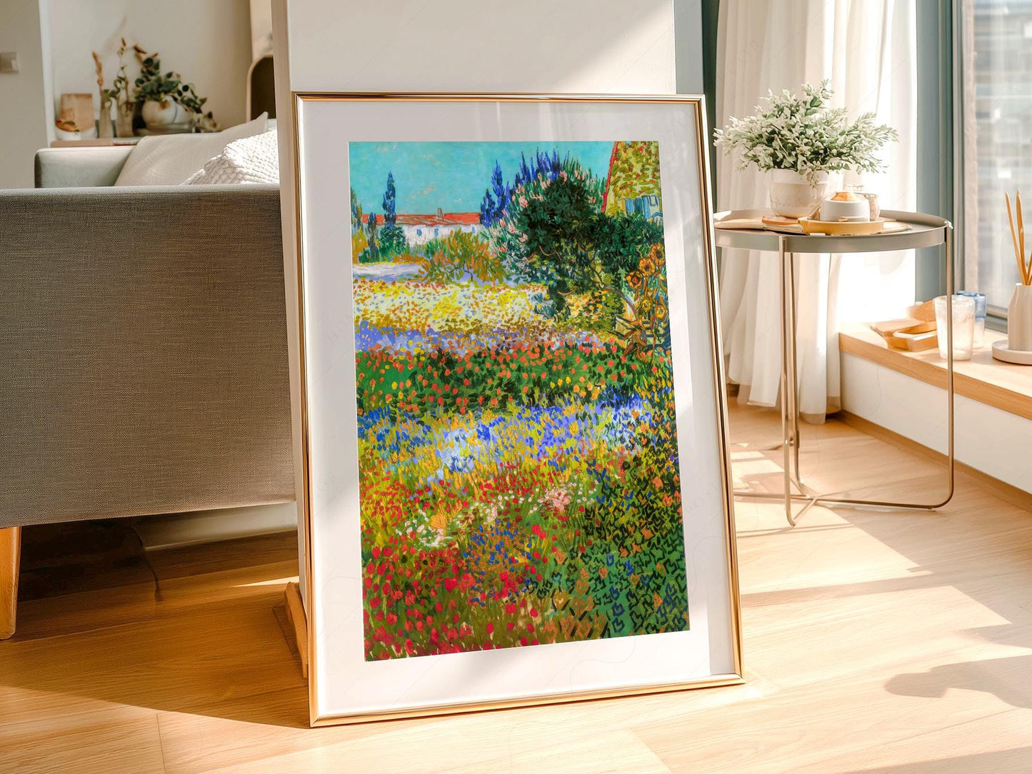 Vincent Van Gogh Flowering Garden Print – Famous – classic art print reproduction