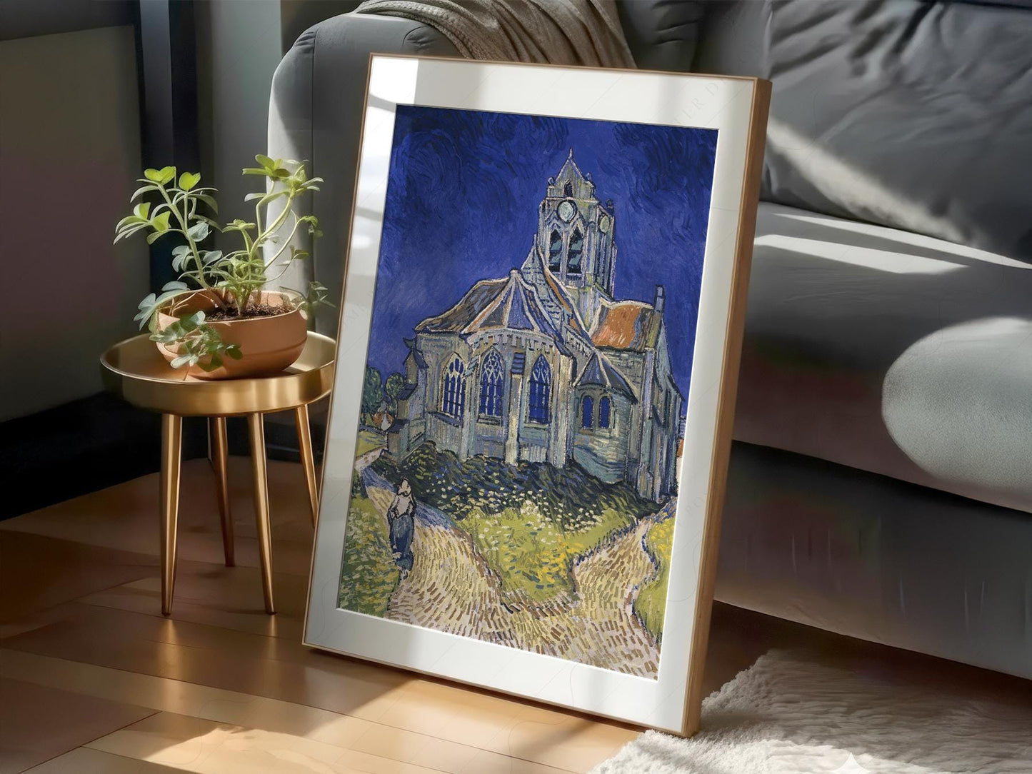 Van Gogh The Church at Auvers Art Print – Famous – art poster for living room