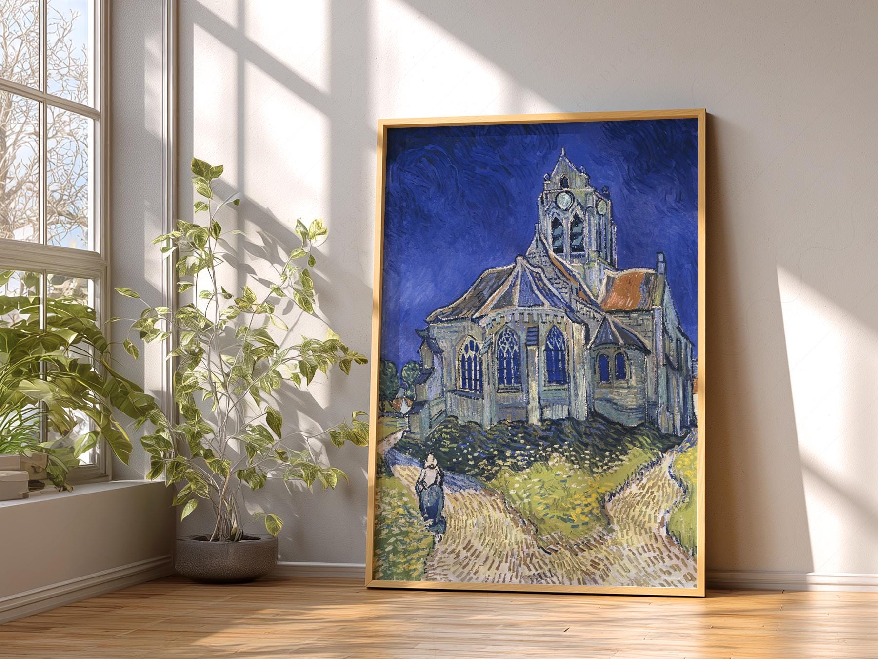 Van Gogh The Church at Auvers Art Print – Famous – fine art wall poster