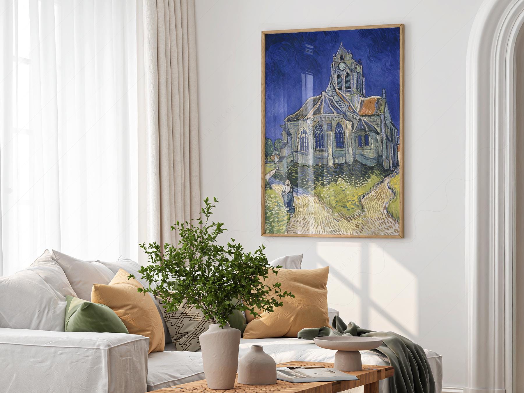 Van Gogh The Church at Auvers Art Print – Famous – high quality art print