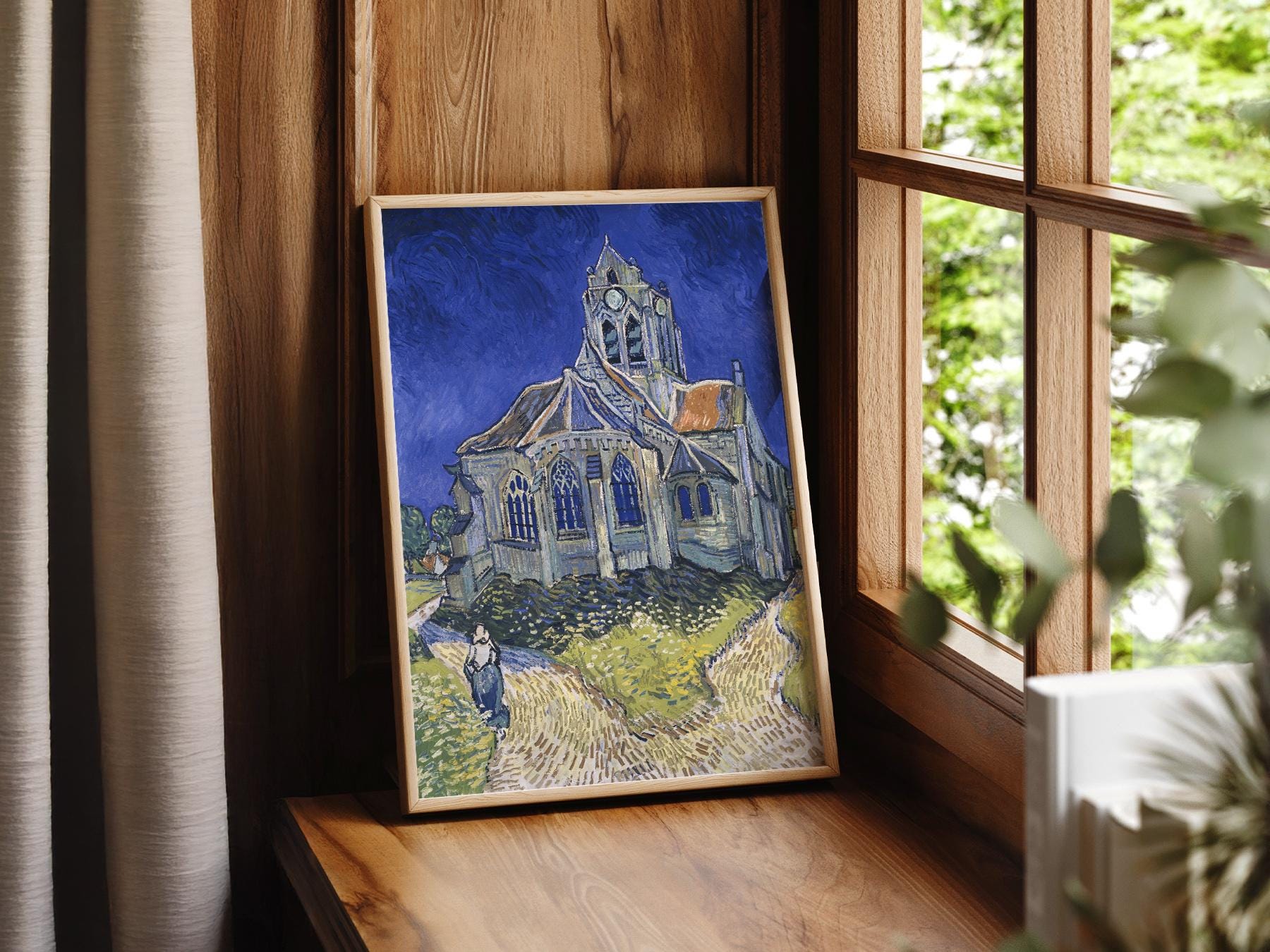 Van Gogh The Church at Auvers Art Print – Famous – gallery wall art poster
