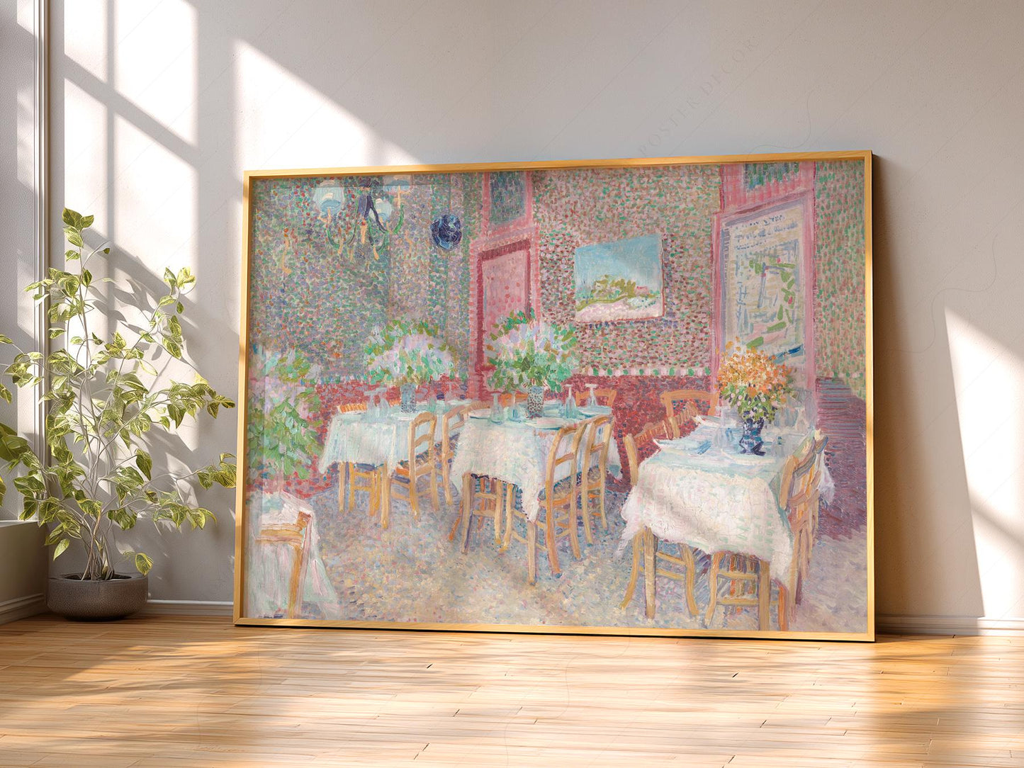 Van Gogh Interior of a Restaurant Print – Vintage Café – classic art print reproduction
