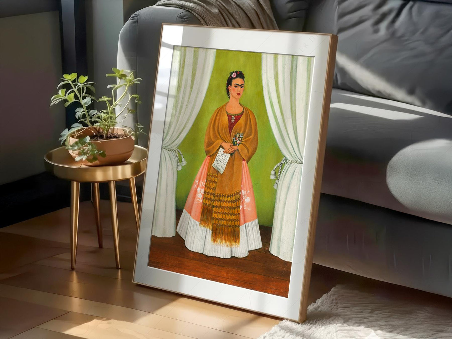 Frida Kahlo Self-Portrait Art Print – Mexican Folk Art – art poster for living room
