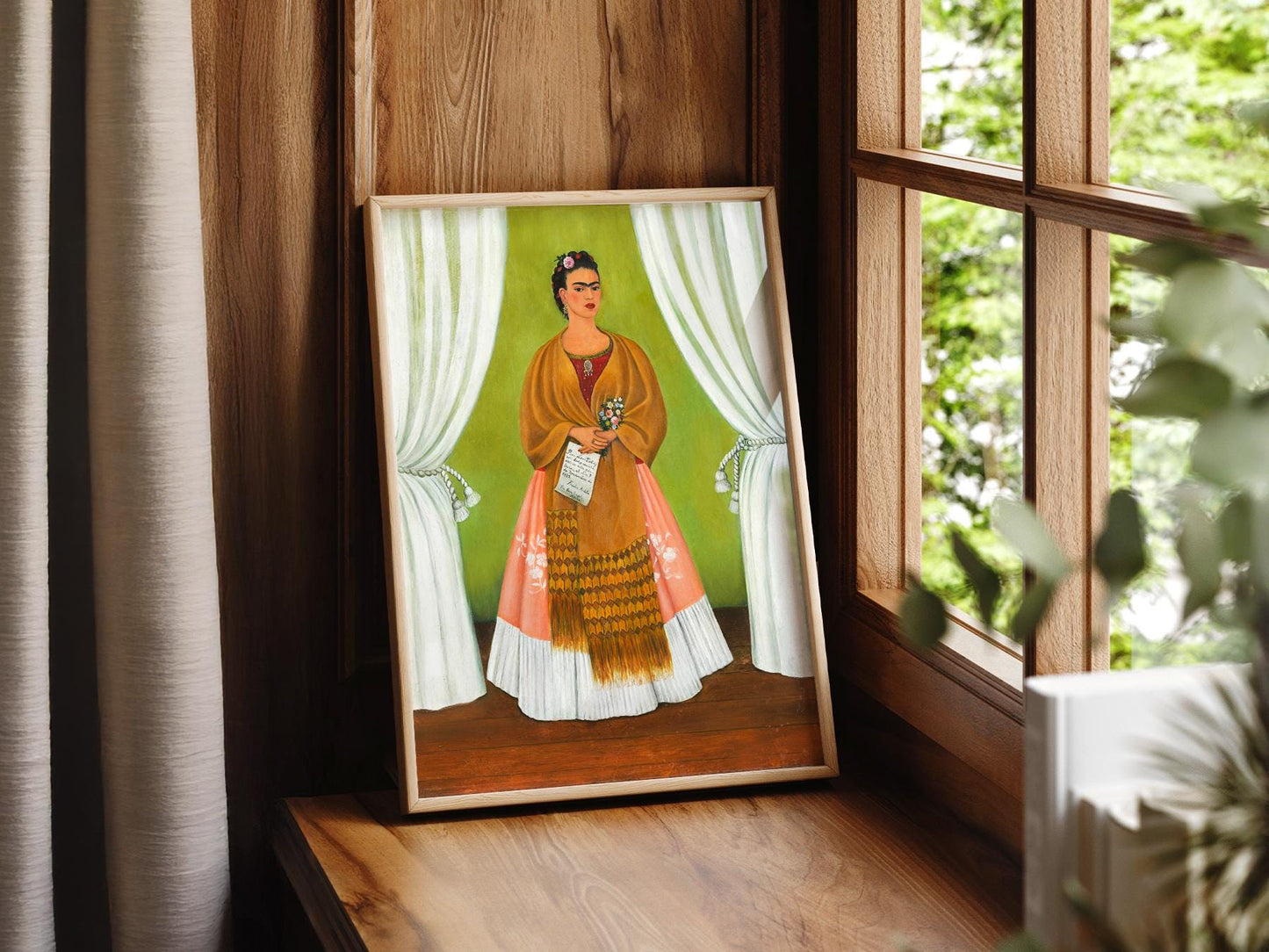 Frida Kahlo Self-Portrait Art Print – Mexican Folk Art – classic art print reproduction