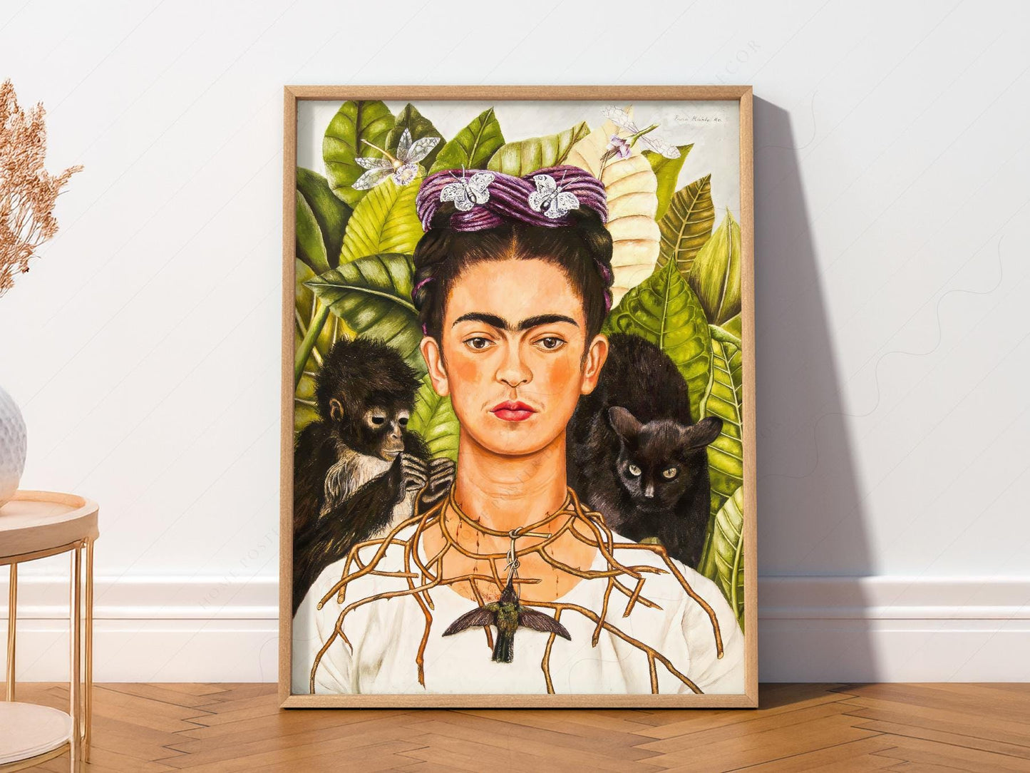 Frida Kahlo Self-Portrait with Thorn Necklace Print – exhibition poster wall art