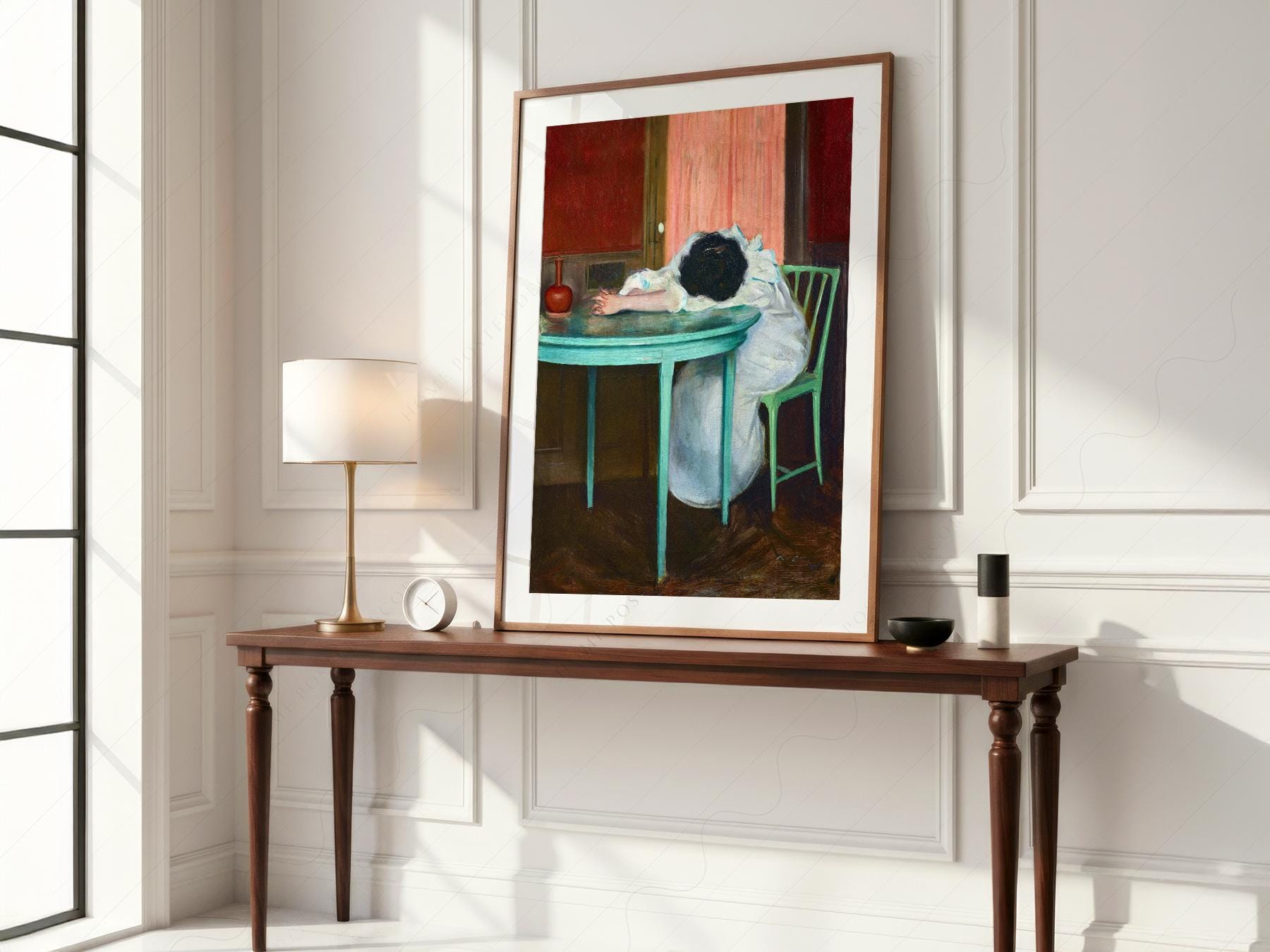 Ramon Casas Tired Art Print – Moody Vintage Portrait – gallery wall art poster