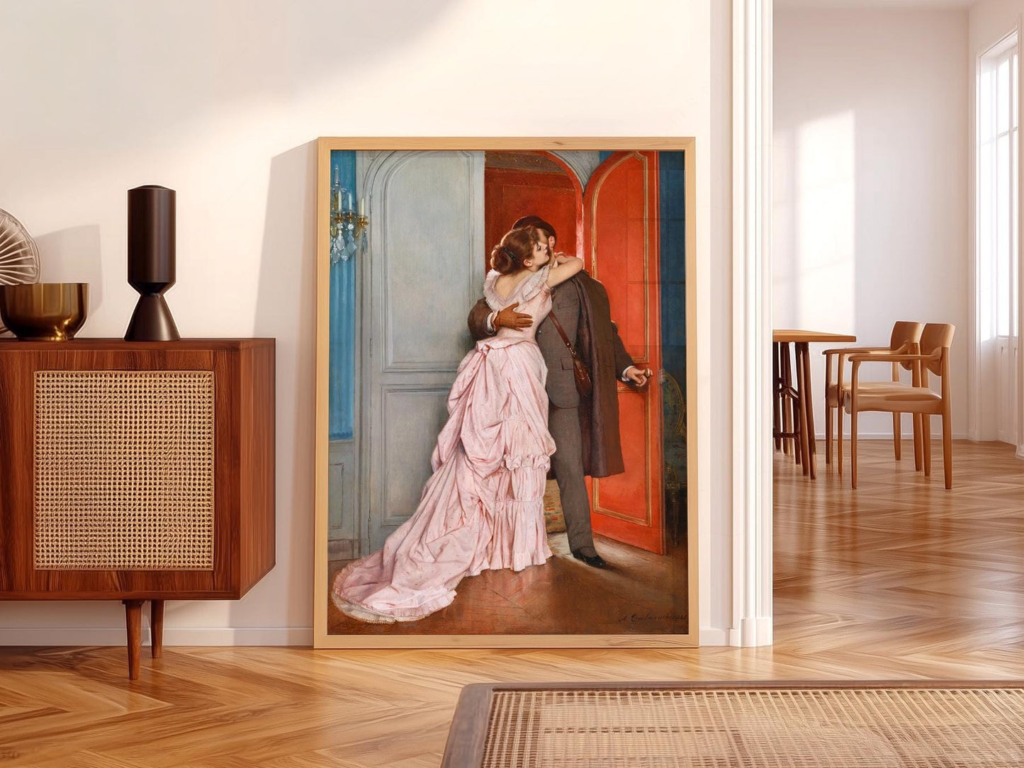 Auguste Toulmouche The Kiss Art Print – Romantic – art poster for living room