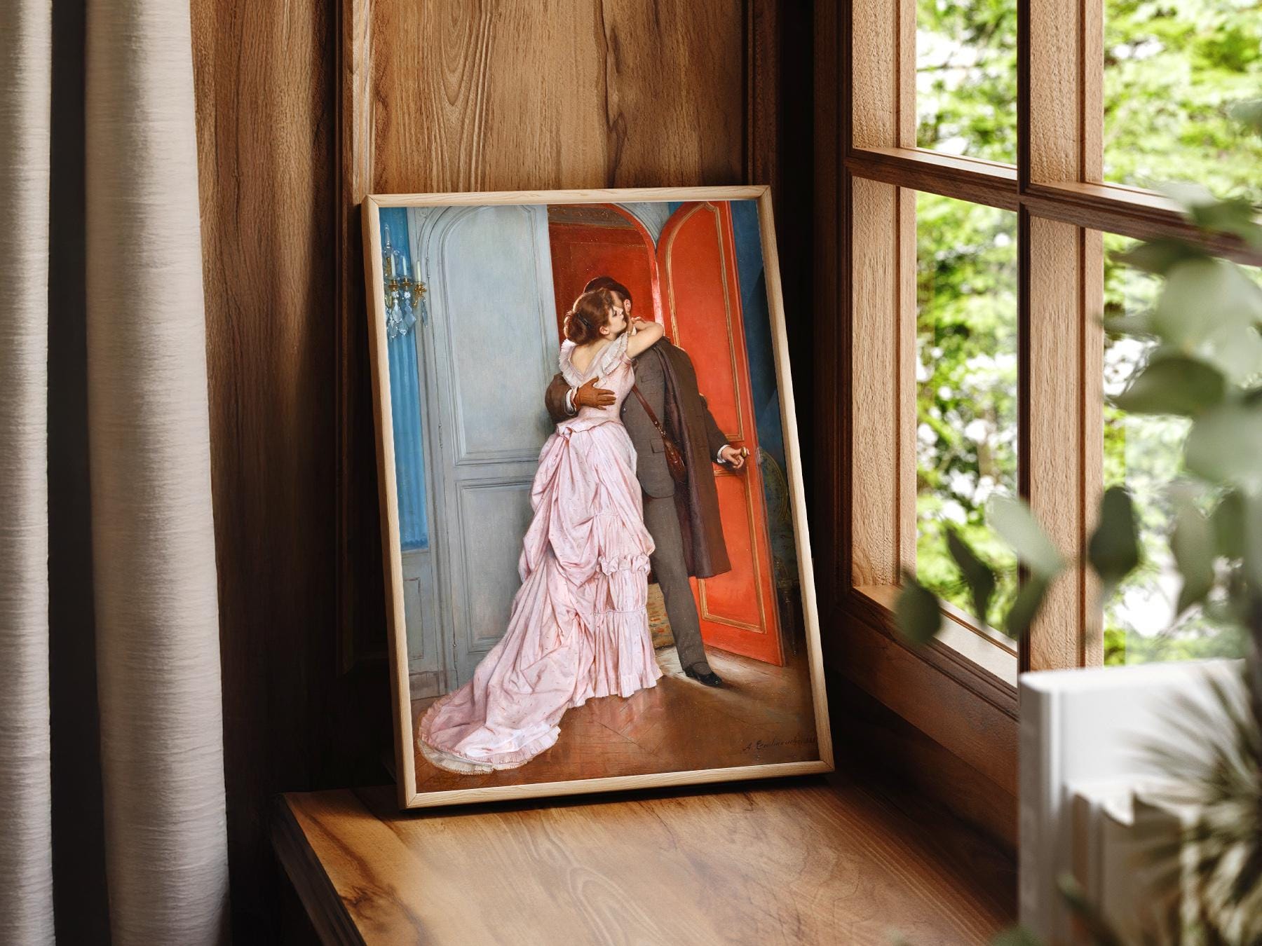 Auguste Toulmouche The Kiss Art Print – Romantic – museum quality art print