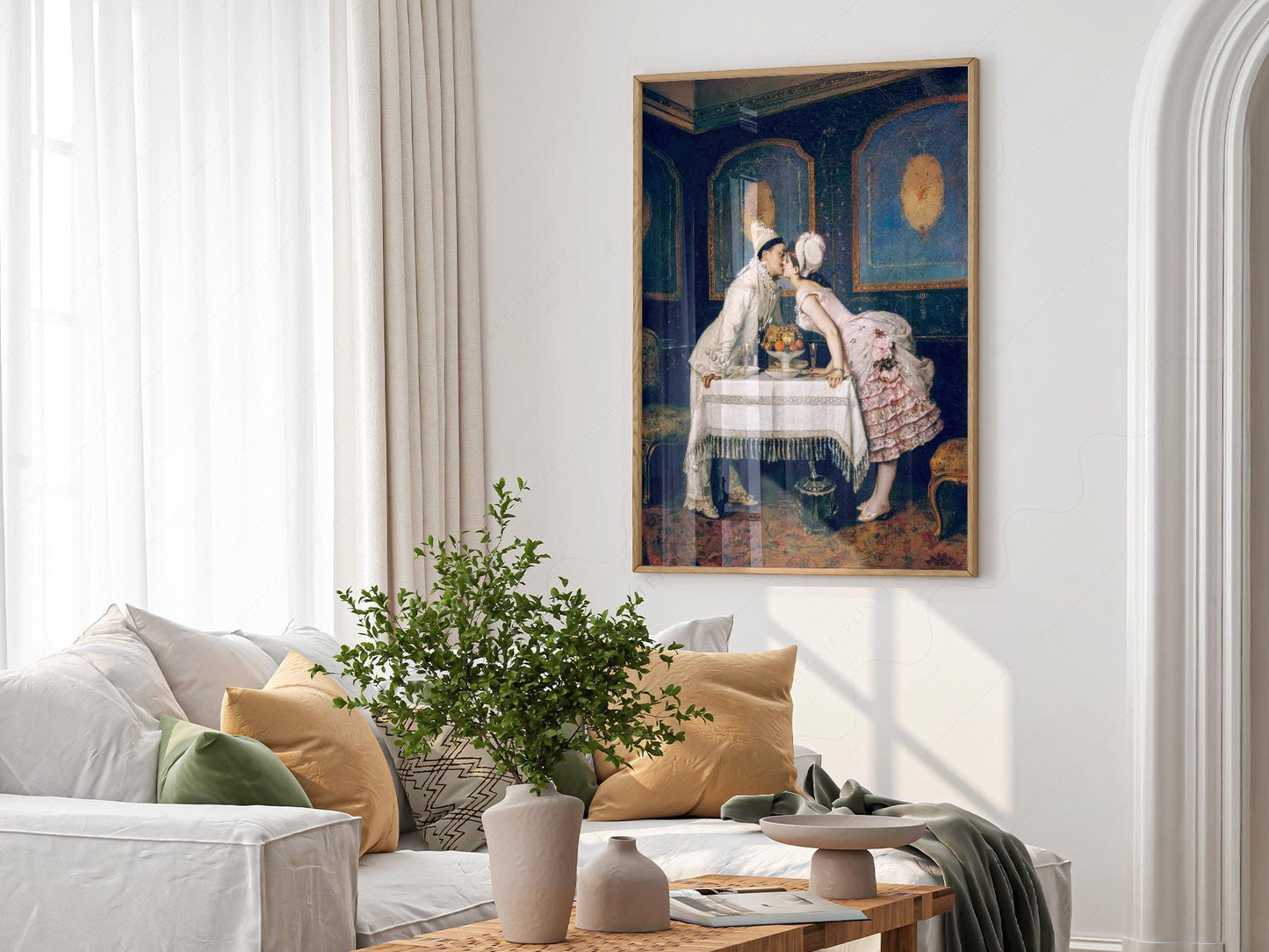 Auguste Toulmouche The Kiss Art Print – Romantic – high quality art print