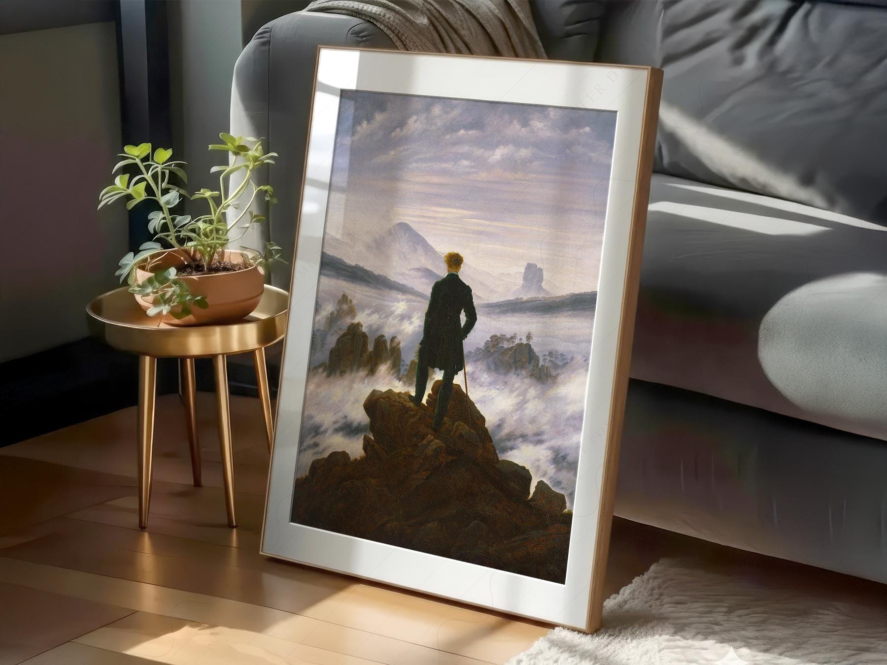 Caspar David Friedrich Wanderer Above the Sea of Fog – art poster for living room