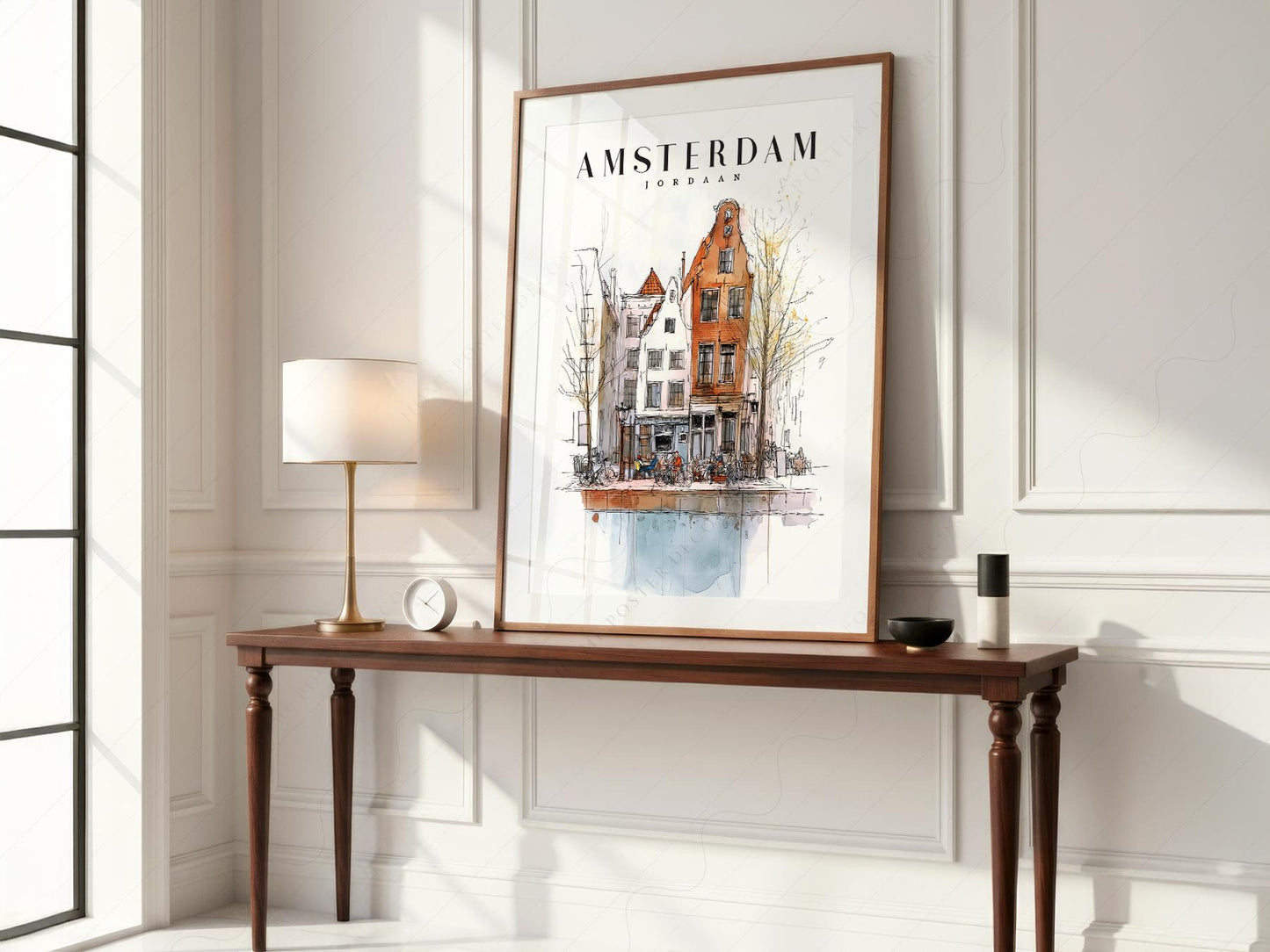 Amsterdam Jordaan Neighborhood Art Print – Dutch – gallery wall art poster